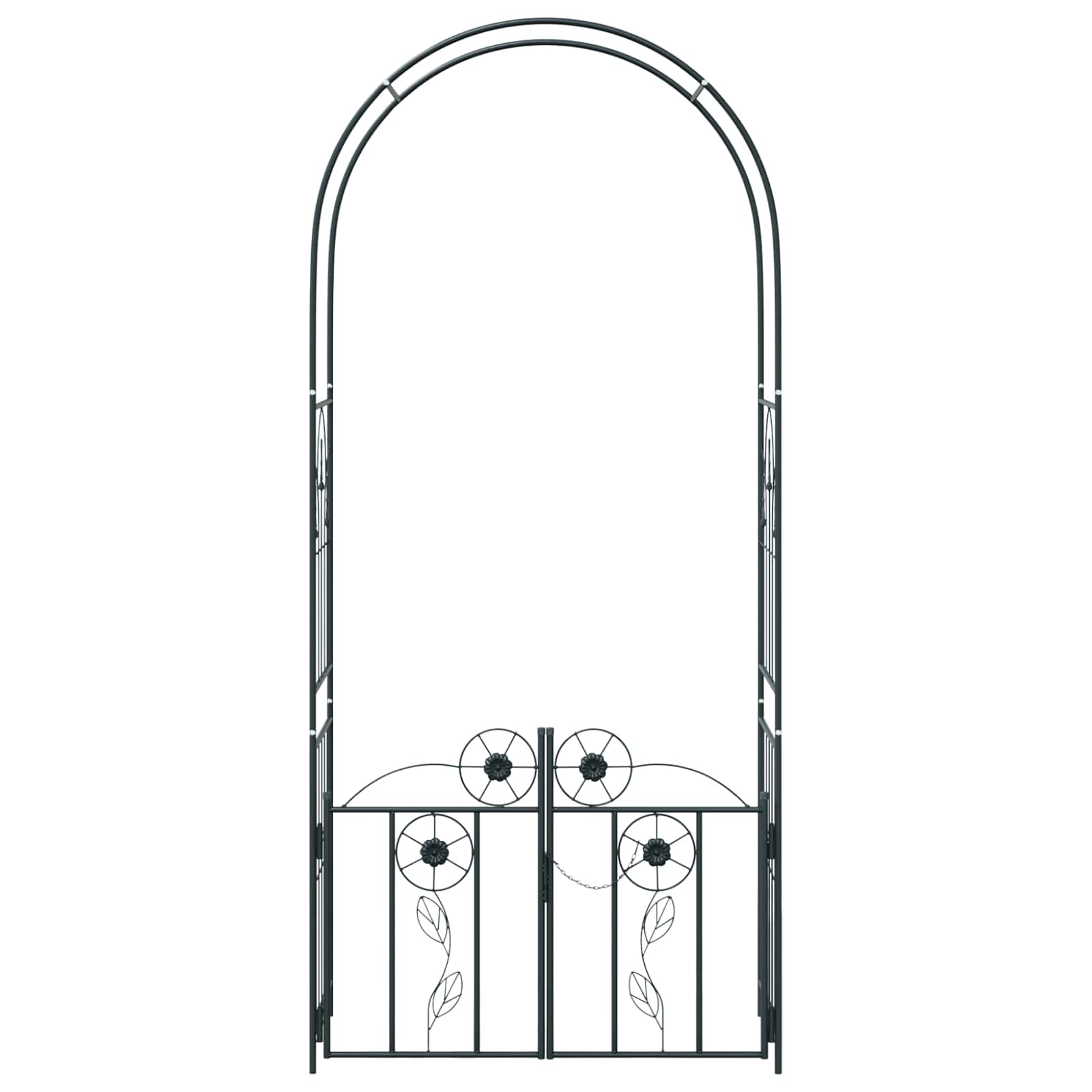 Arco da Giardino Nero 102 x 50 x 218 cm Acciaio