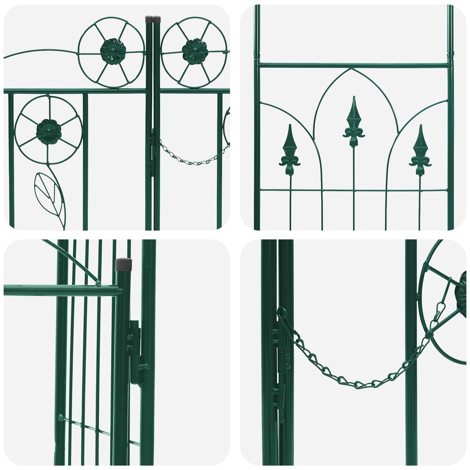 Arco da Giardino Verde 102 x 50 x 218 cm Acciaio