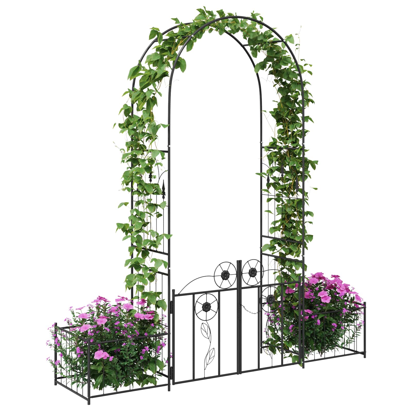 Arco da Giardino Nero 203 x 50 x 218 cm Acciaio