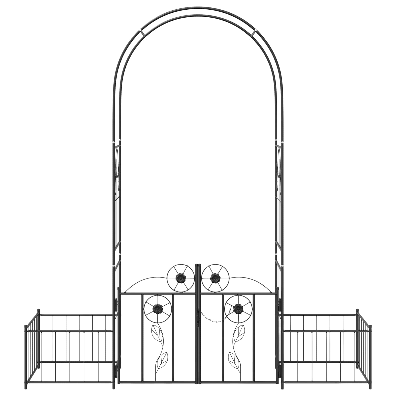 Arco da Giardino Nero 203 x 50 x 218 cm Acciaio