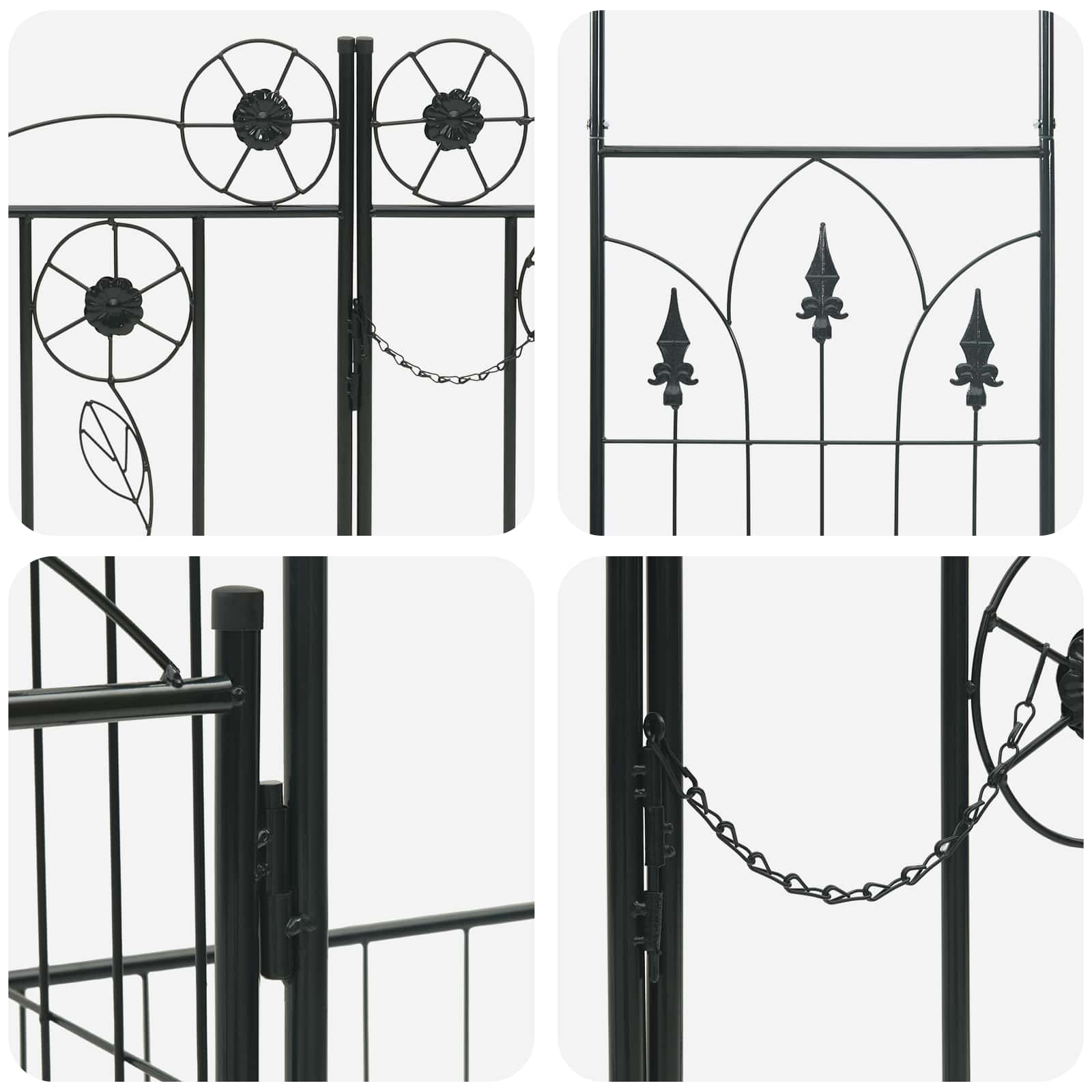 Arco da Giardino Nero 203 x 50 x 218 cm Acciaio