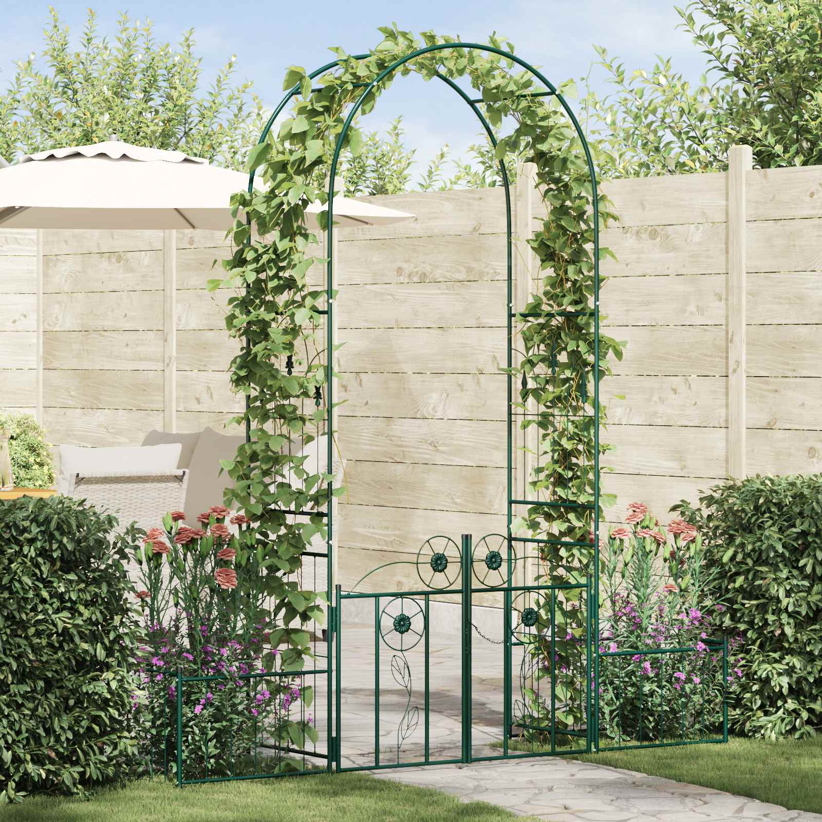 Arco da Giardino Verde 203 x 50 x 218 cm Acciaio