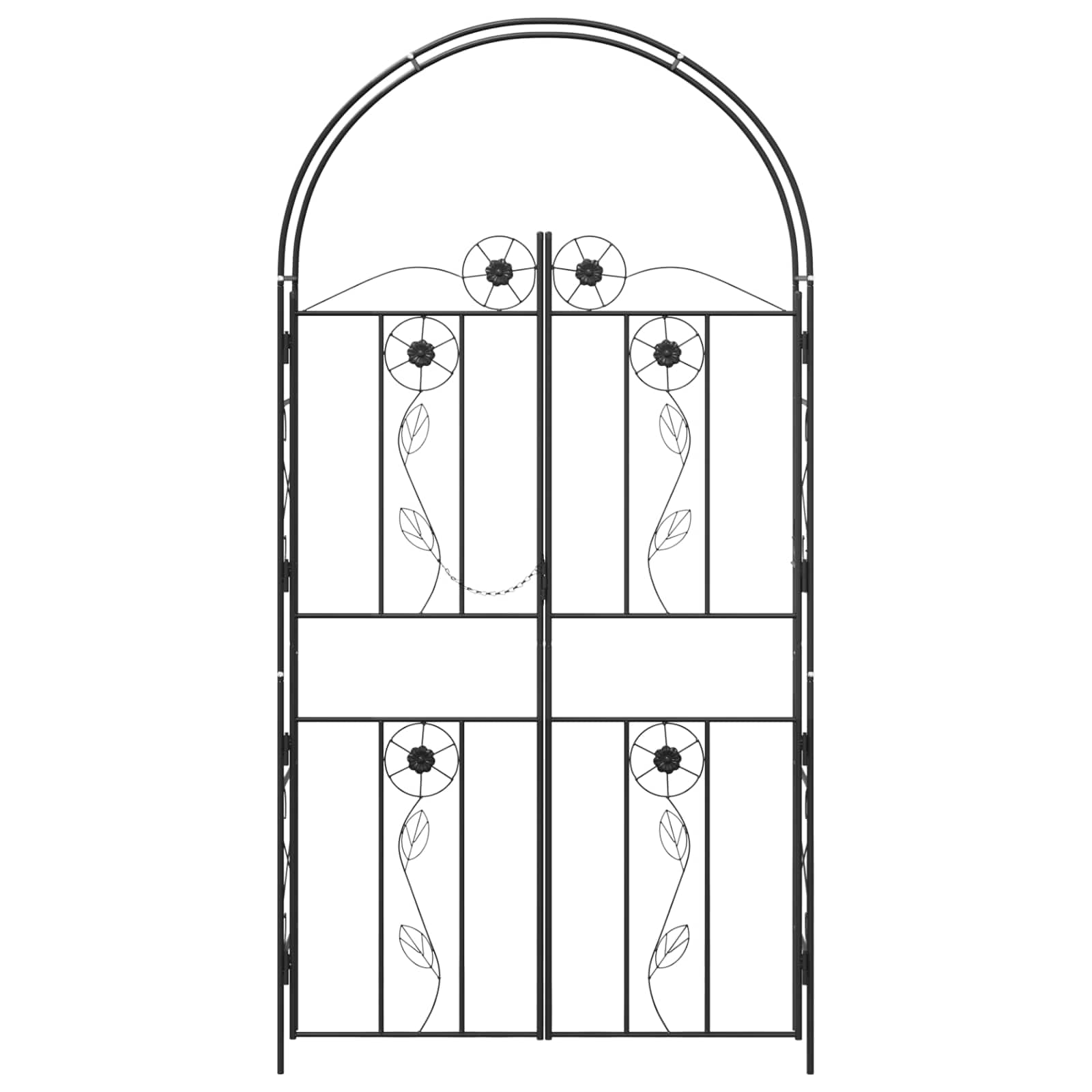Arco da Giardino Nero 115 x 37 x 226 cm Acciaio