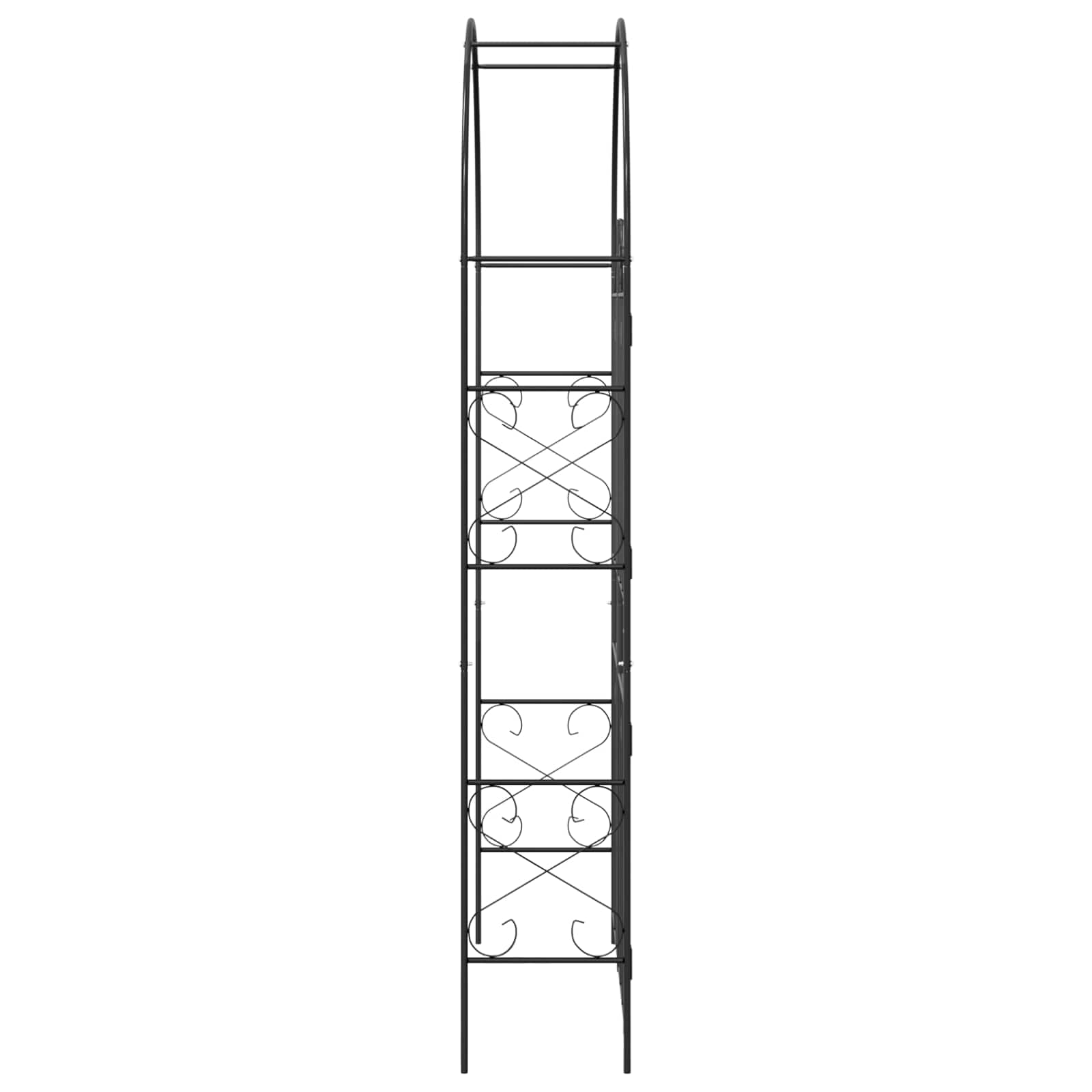 Arco da Giardino Nero 115 x 37 x 226 cm Acciaio