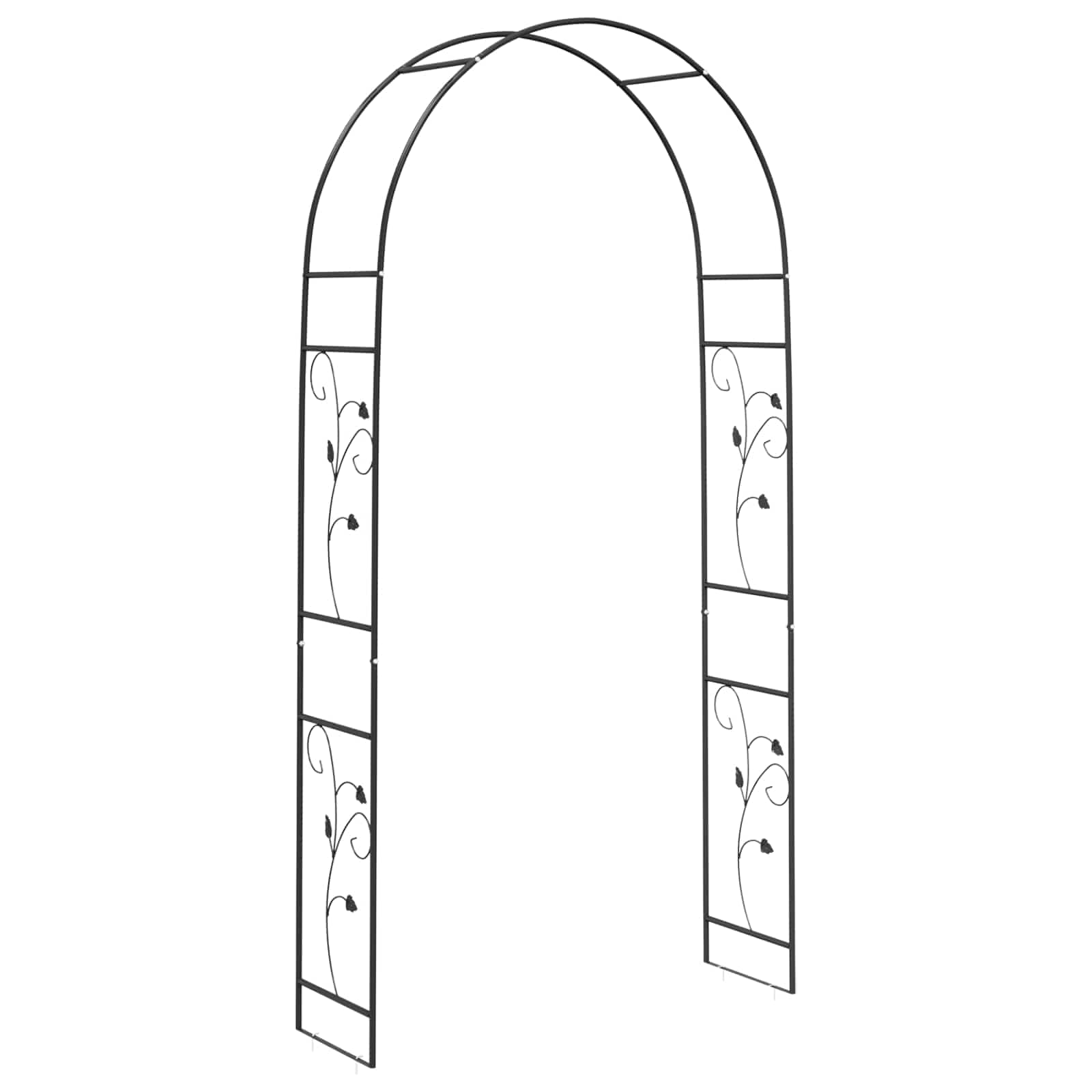 Arco da Giardino Nero 115 x 37 x 231 cm