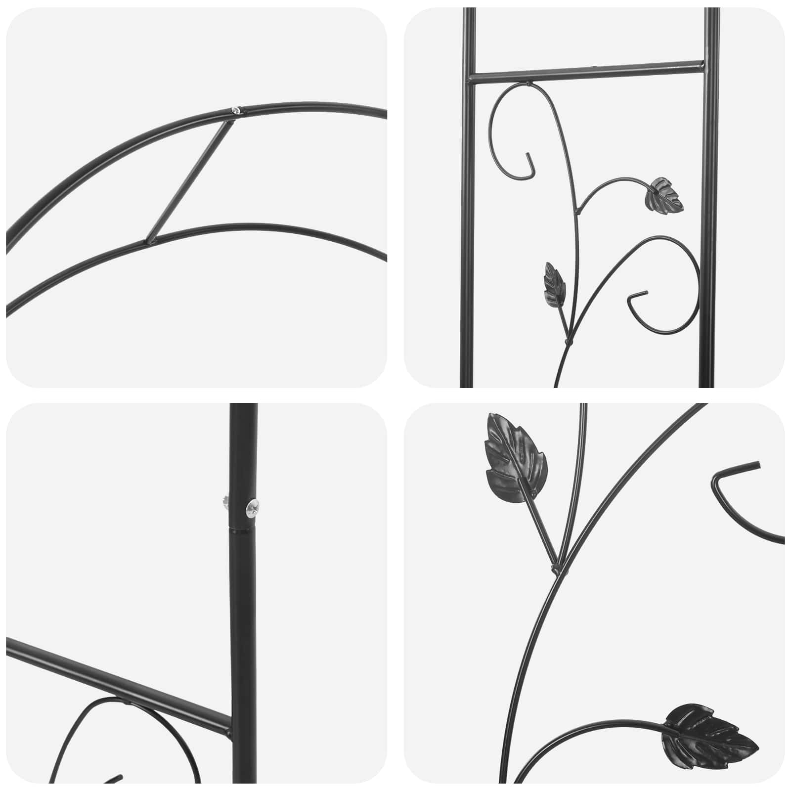 Arco da Giardino Nero 115 x 37 x 231 cm