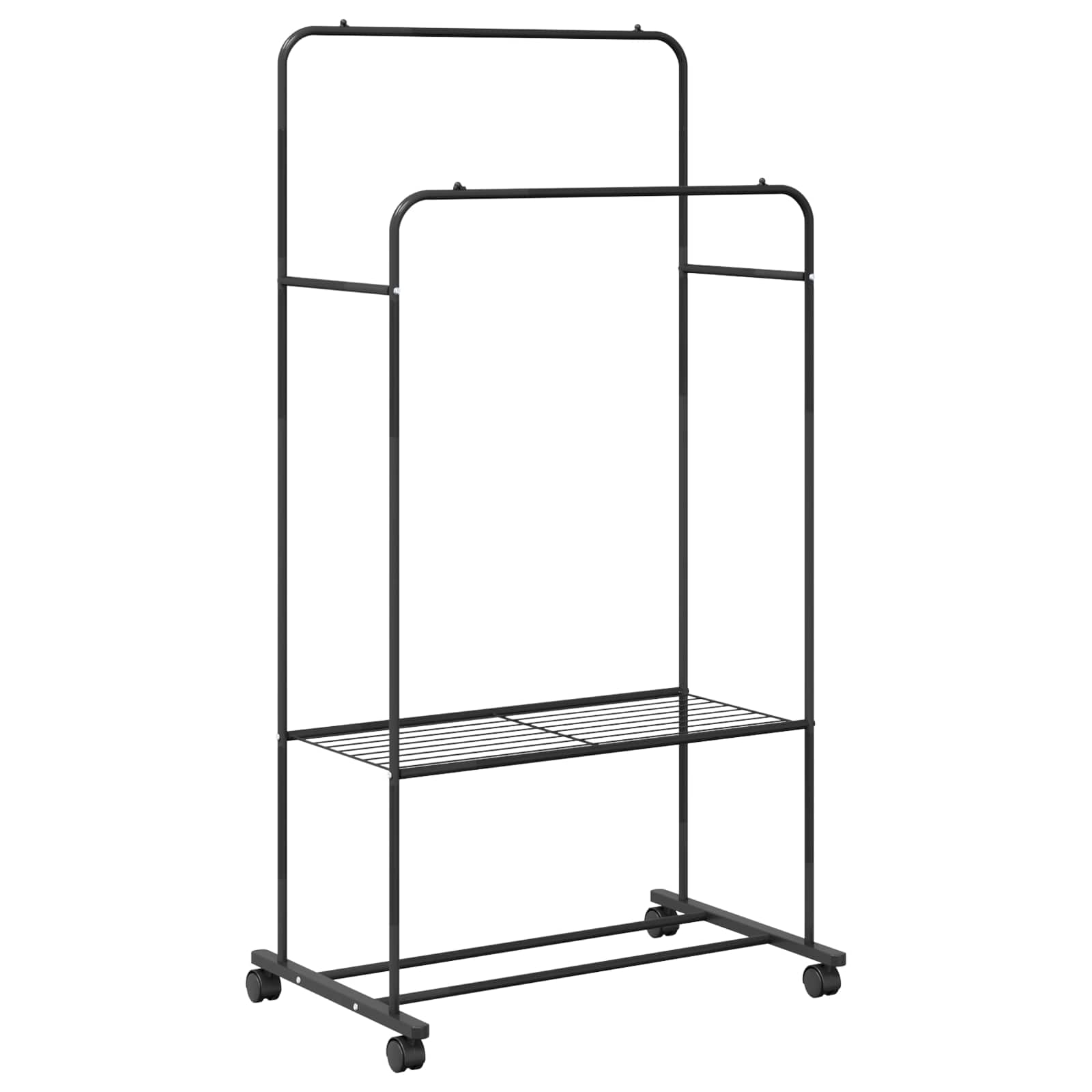 Stendibiancheria Nero 80 x 53 x 156 cm