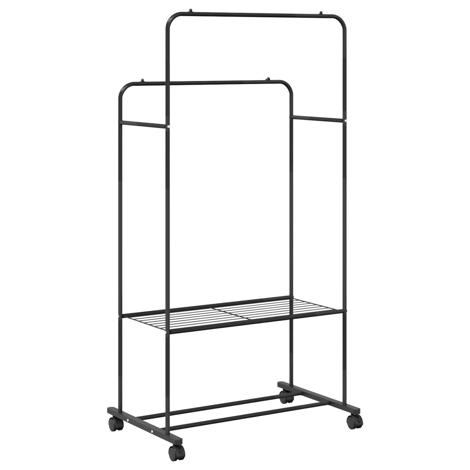 Stendibiancheria Nero 80 x 53 x 156 cm