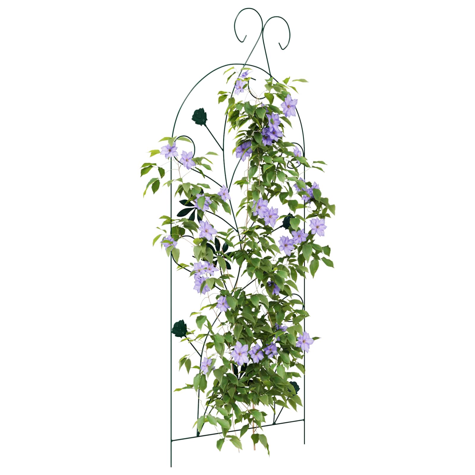 Recinzione per Giardino 3 pz Verde 112 x 39,5 cm Acciaio