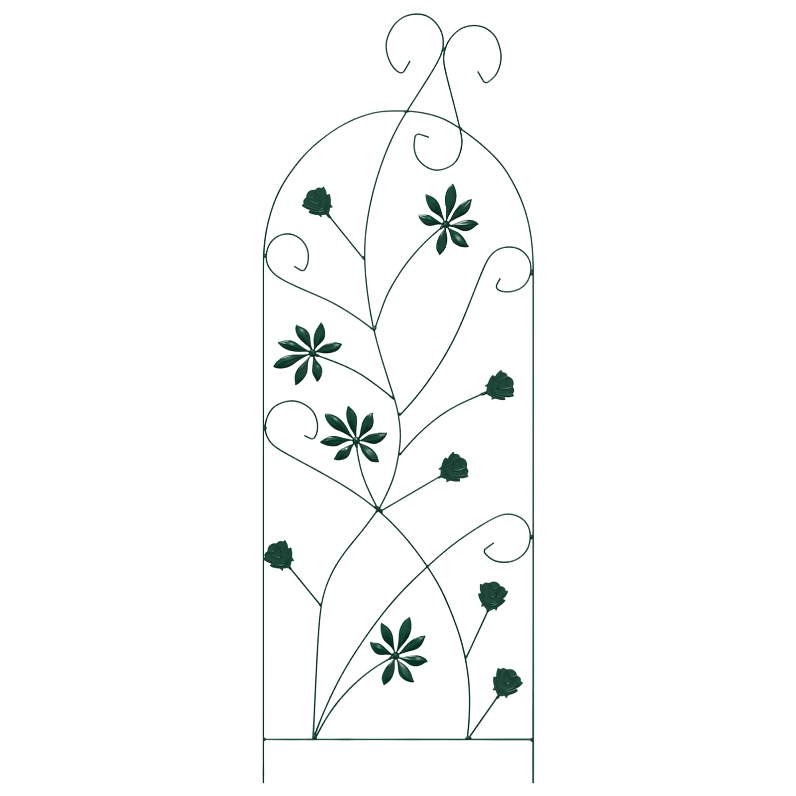 Recinzione per Giardino 3 pz Verde 112 x 39,5 cm Acciaio