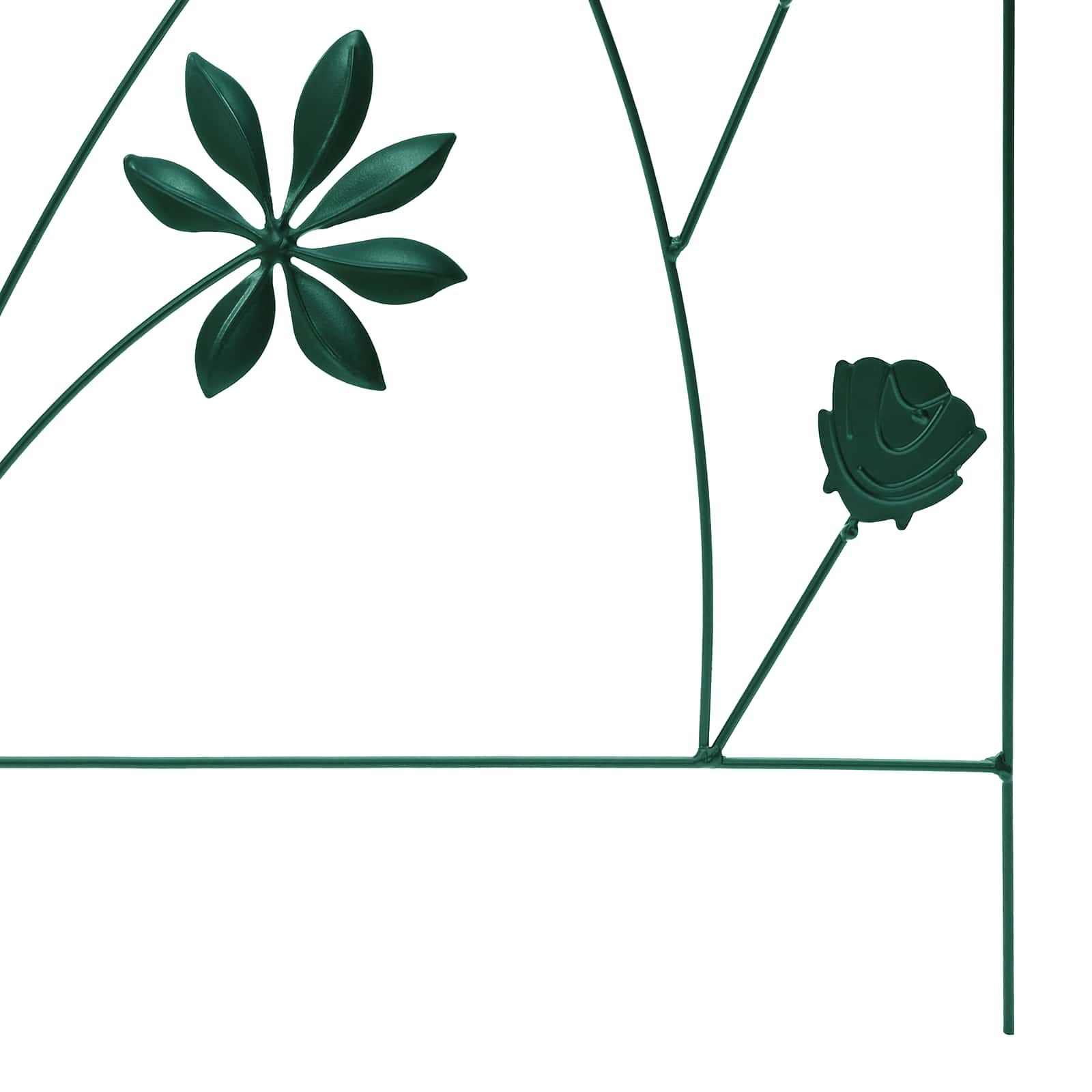 Recinzione per Giardino 3 pz Verde 112 x 39,5 cm Acciaio