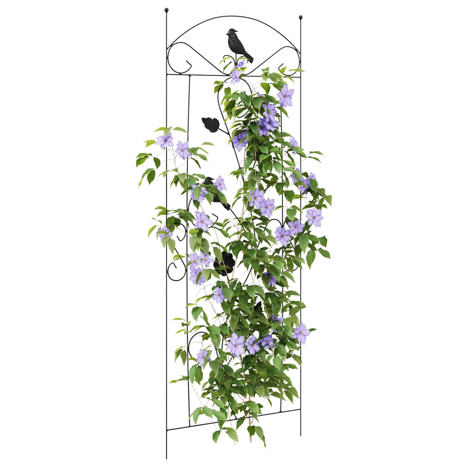 Recinzione per Giardino 3 pz Nero 110 x 40 cm Acciaio
