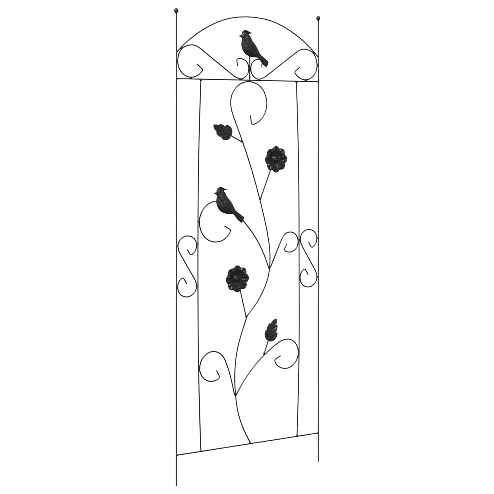 Recinzione per Giardino 3 pz Nero 110 x 40 cm Acciaio