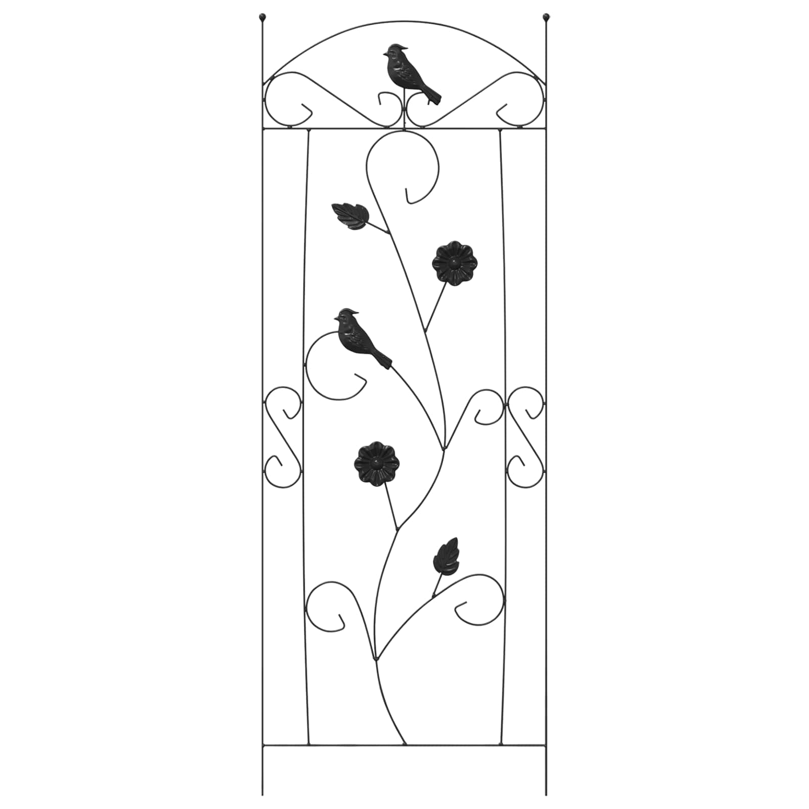 Recinzione per Giardino 3 pz Nero 110 x 40 cm Acciaio