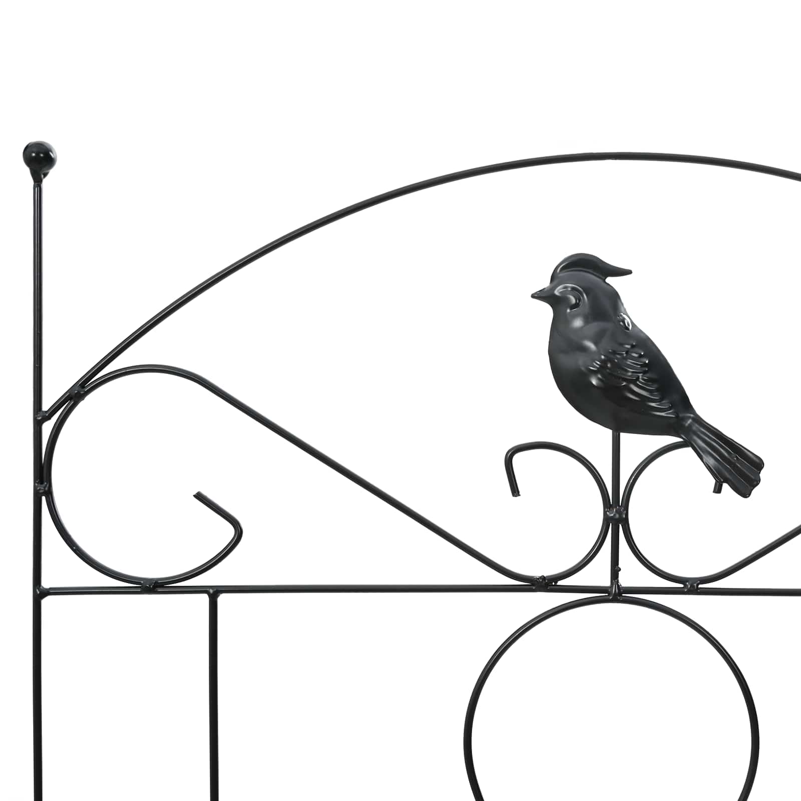 Recinzione per Giardino 3 pz Nero 110 x 40 cm Acciaio