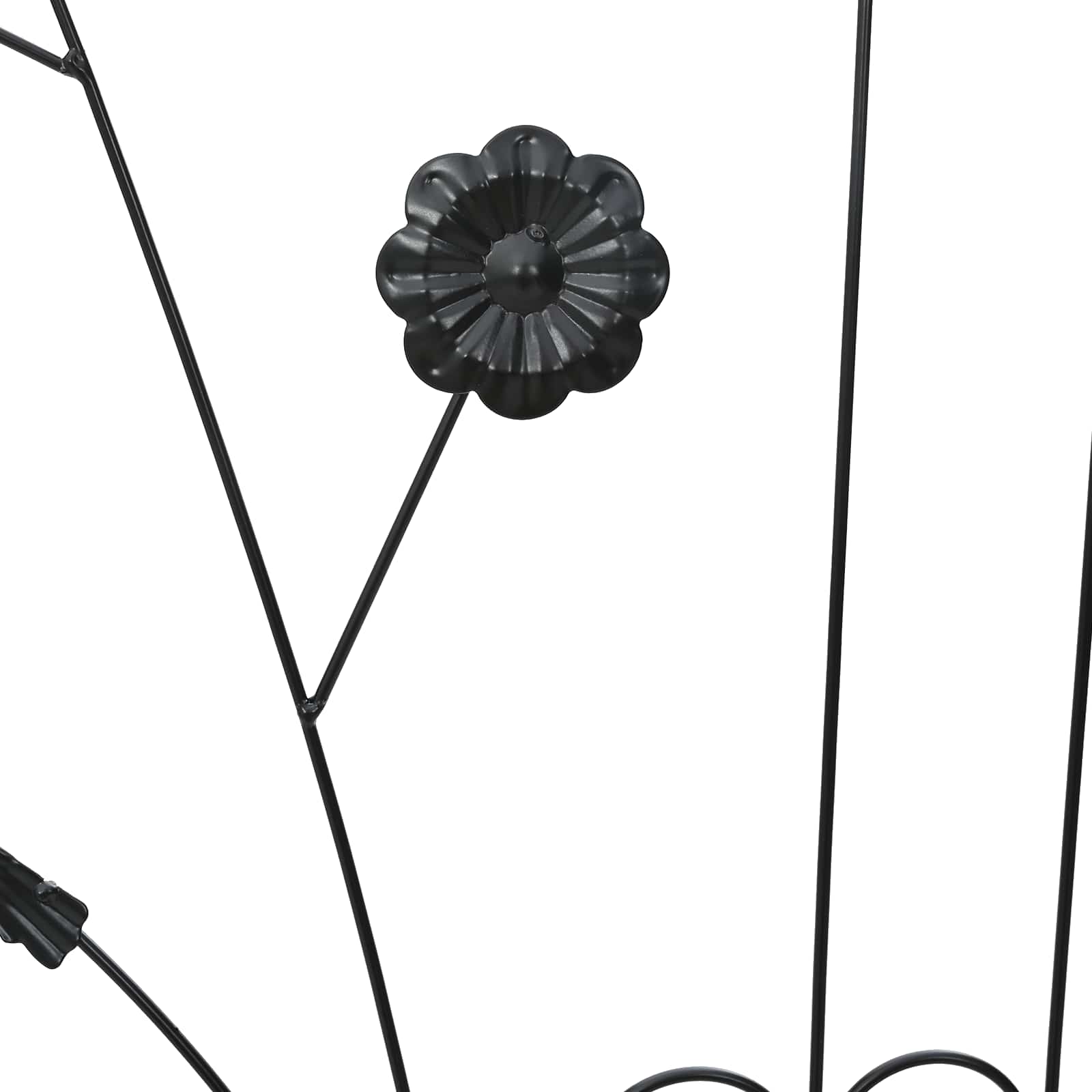 Recinzione per Giardino 3 pz Nero 110 x 40 cm Acciaio