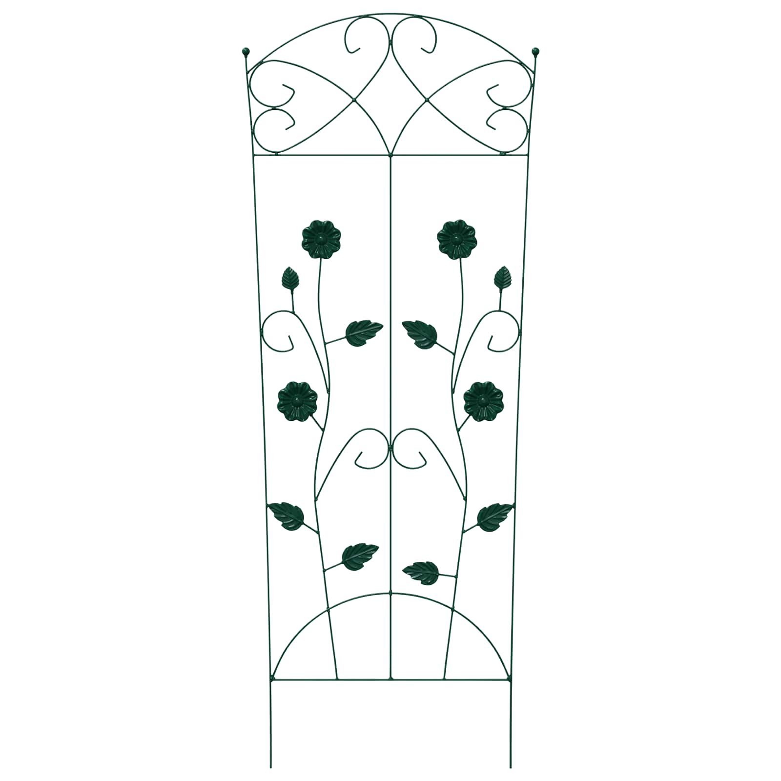 Recinzione per Giardino 3 pz Verde 110,5 x 42,5 cm Acciaio
