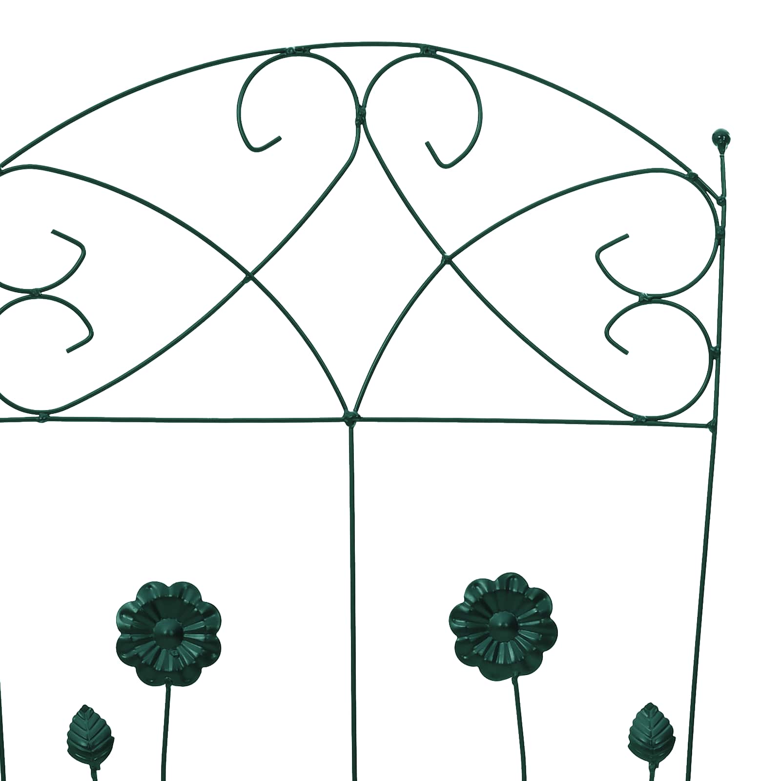 Recinzione per Giardino 3 pz Verde 110,5 x 42,5 cm Acciaio