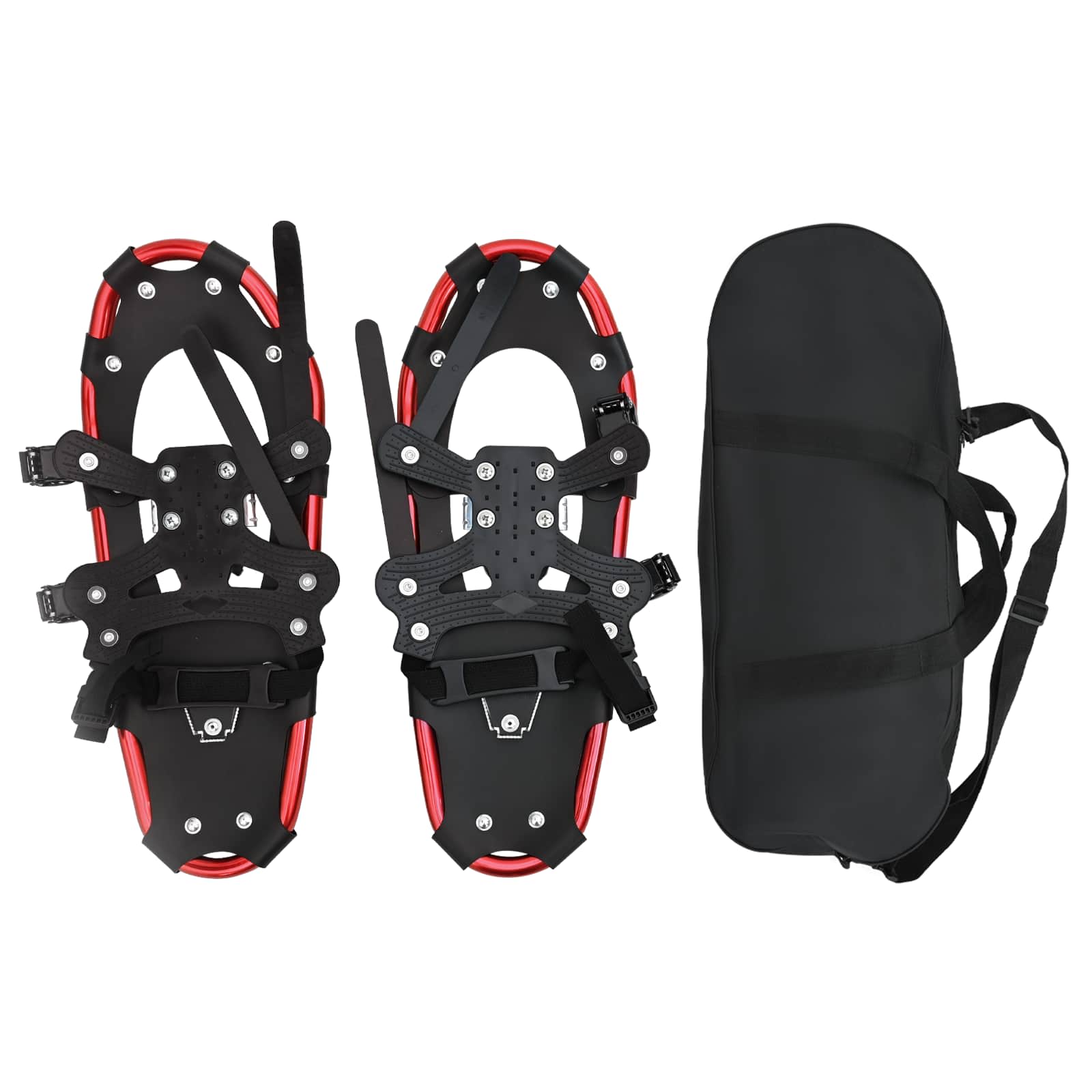 Ciaspole 3 in 1 Rosso e Nero 53,5 x 21 cm Alluminio e HDPE