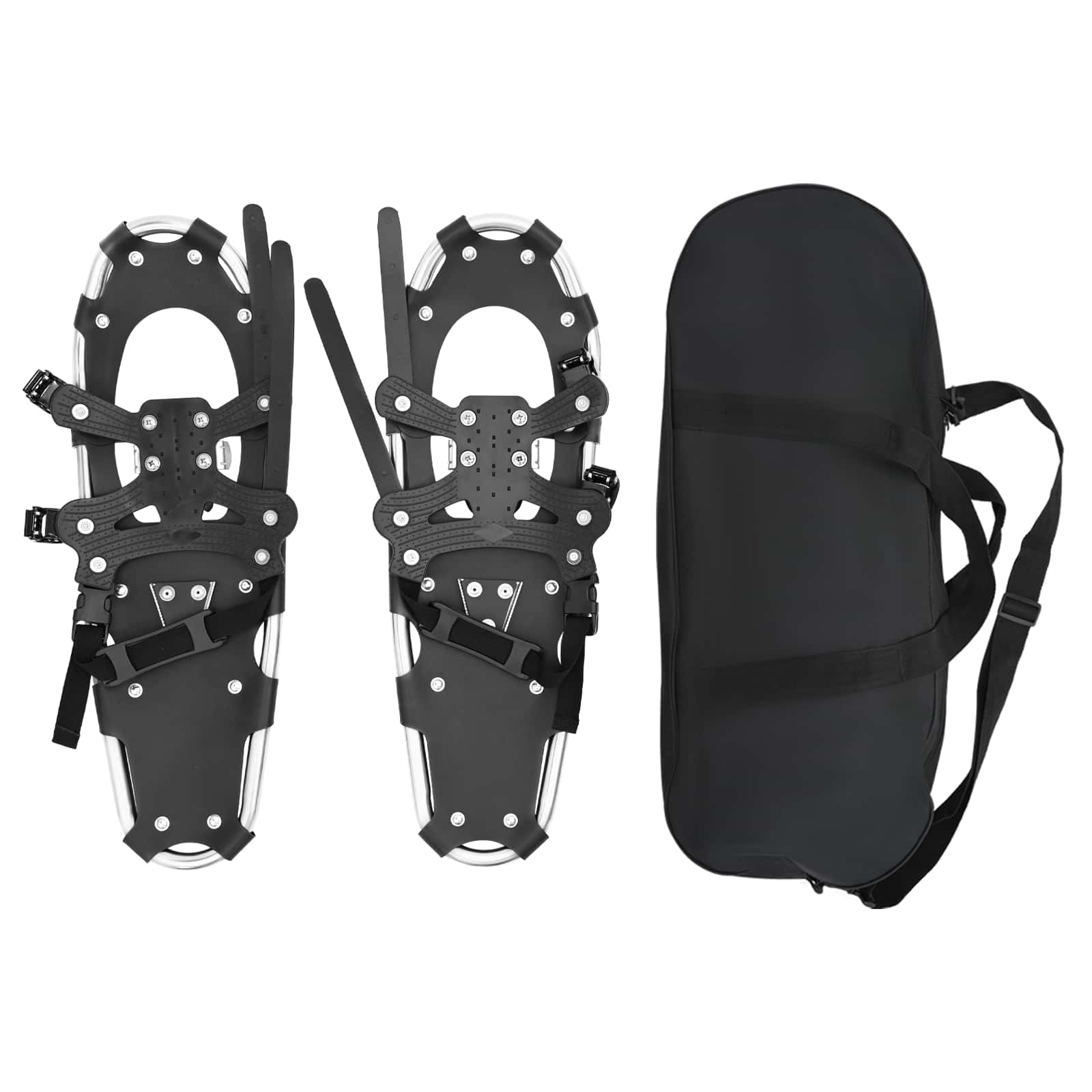 Ciaspole 3 in 1 Argento e Nero 63 x 21 cm Alluminio e HDPE