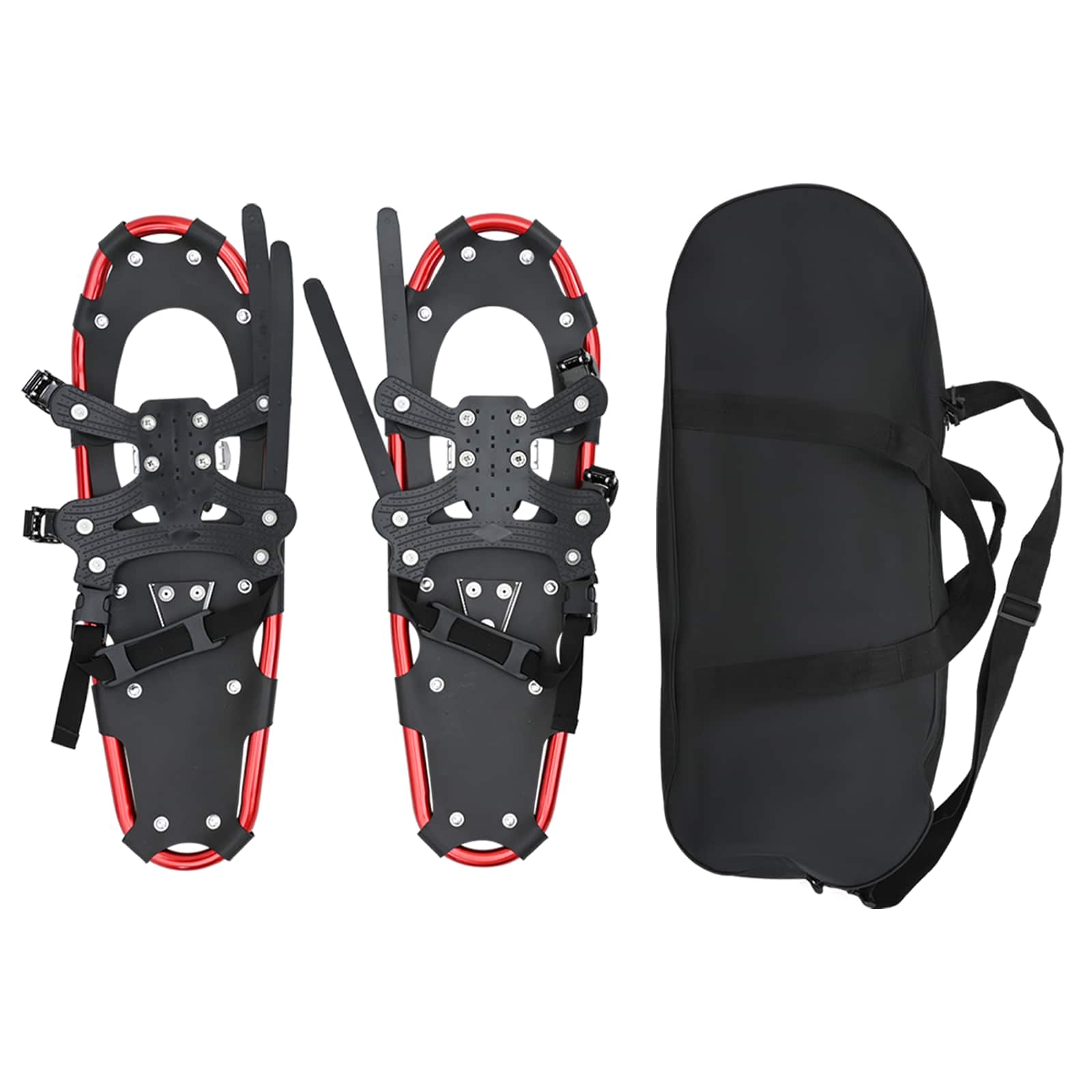 Ciaspole 3 in 1 Rosso e Nero 63 x 21 cm Alluminio e HDPE