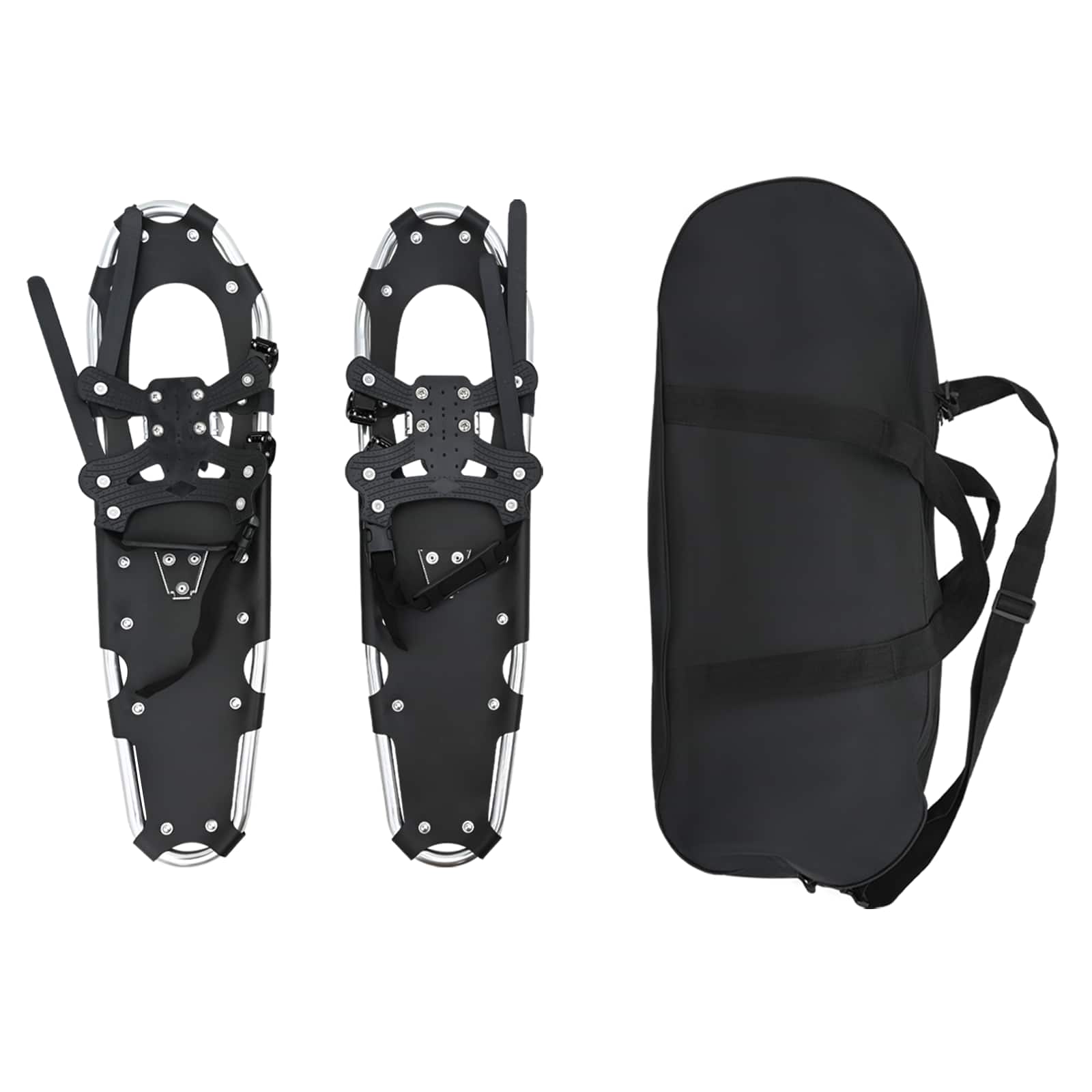 Ciaspole 3 in 1 Argento e Nero 78,5 x 22 cm Alluminio e HDPE