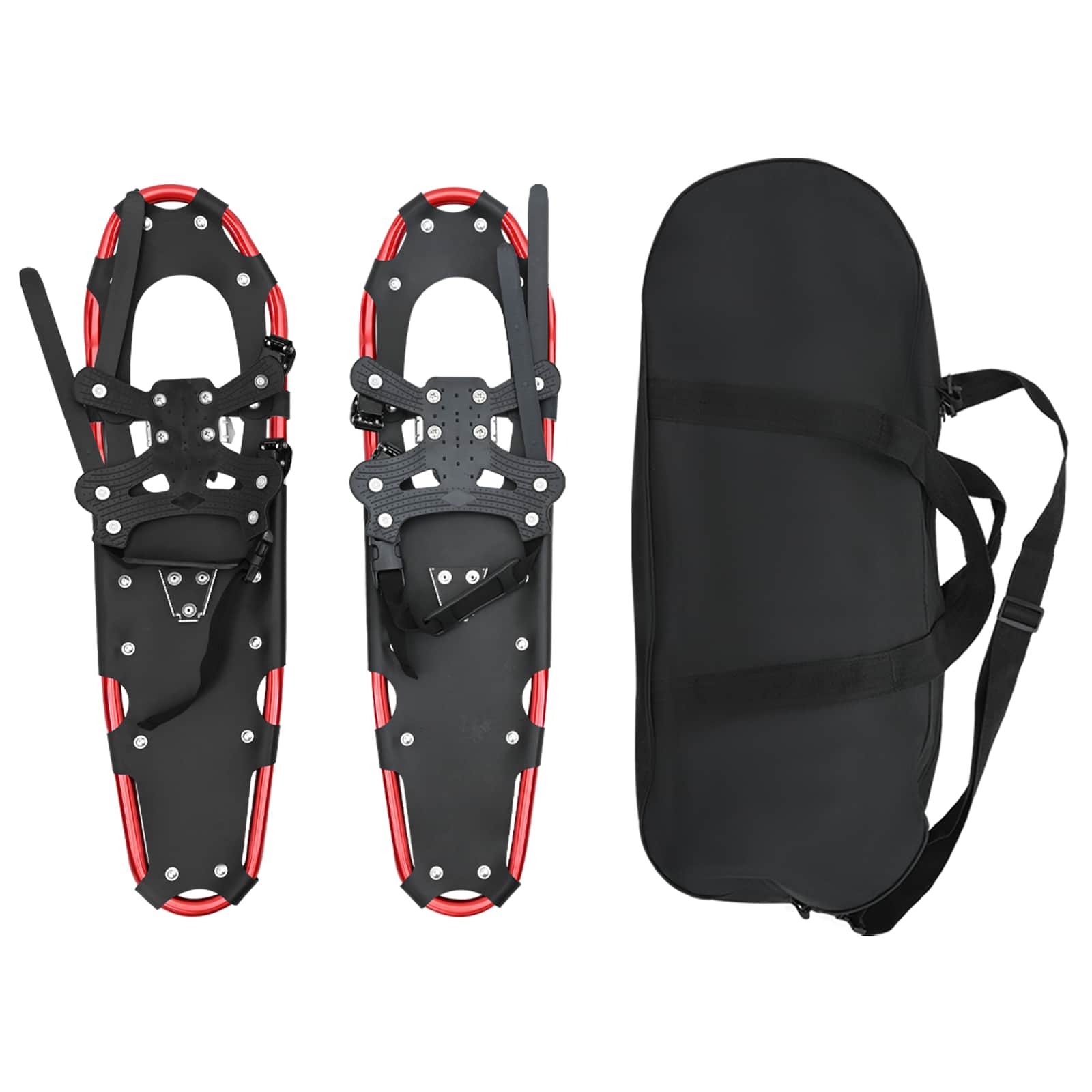 Ciaspole 3 in 1 Rosso e Nero 78,5 x 22 cm Alluminio e HDPE
