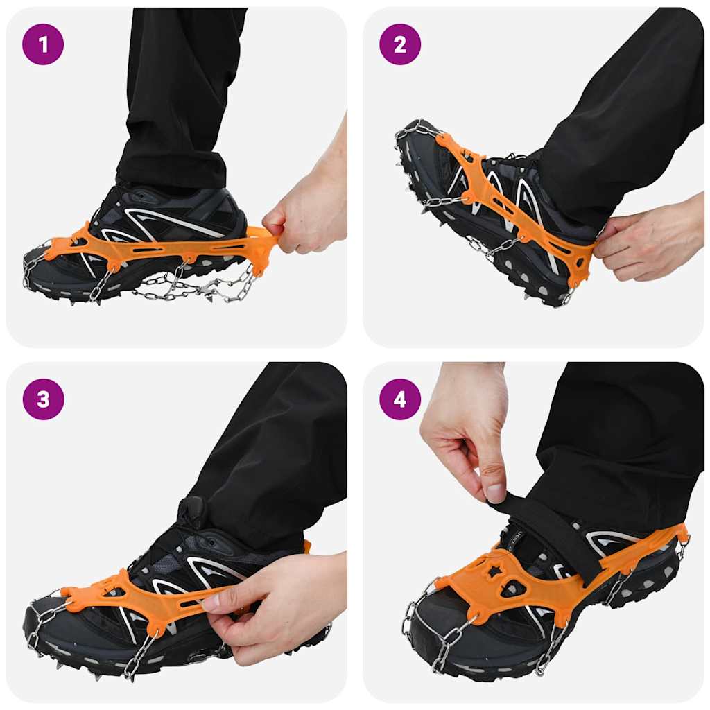 Artigli di ghiaccio per scarpe Arancione L