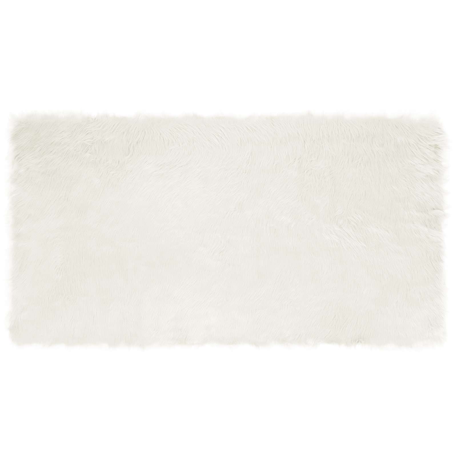 Tappeto in finta TAFALLA Bianco 80 x 150 cm Poliestere