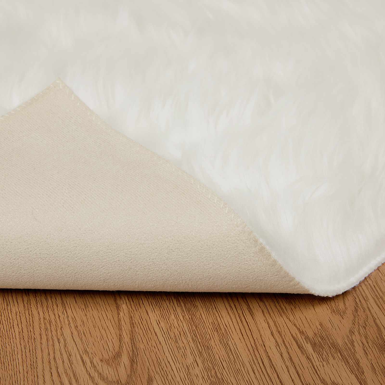 Tappeto in finta TAFALLA Bianco 80 x 150 cm Poliestere