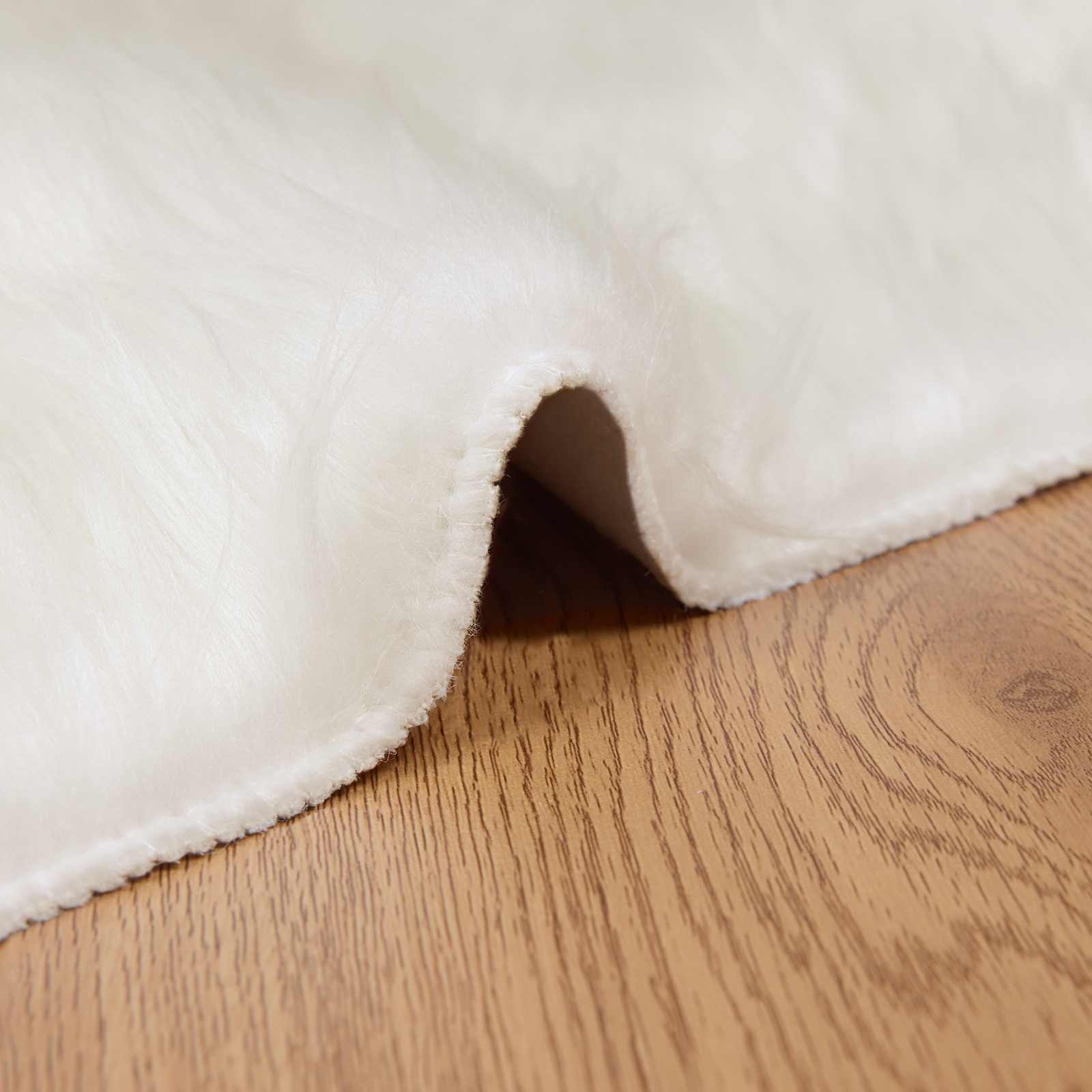 Tappeto in finta TAFALLA Bianco 80 x 200 cm Poliestere
