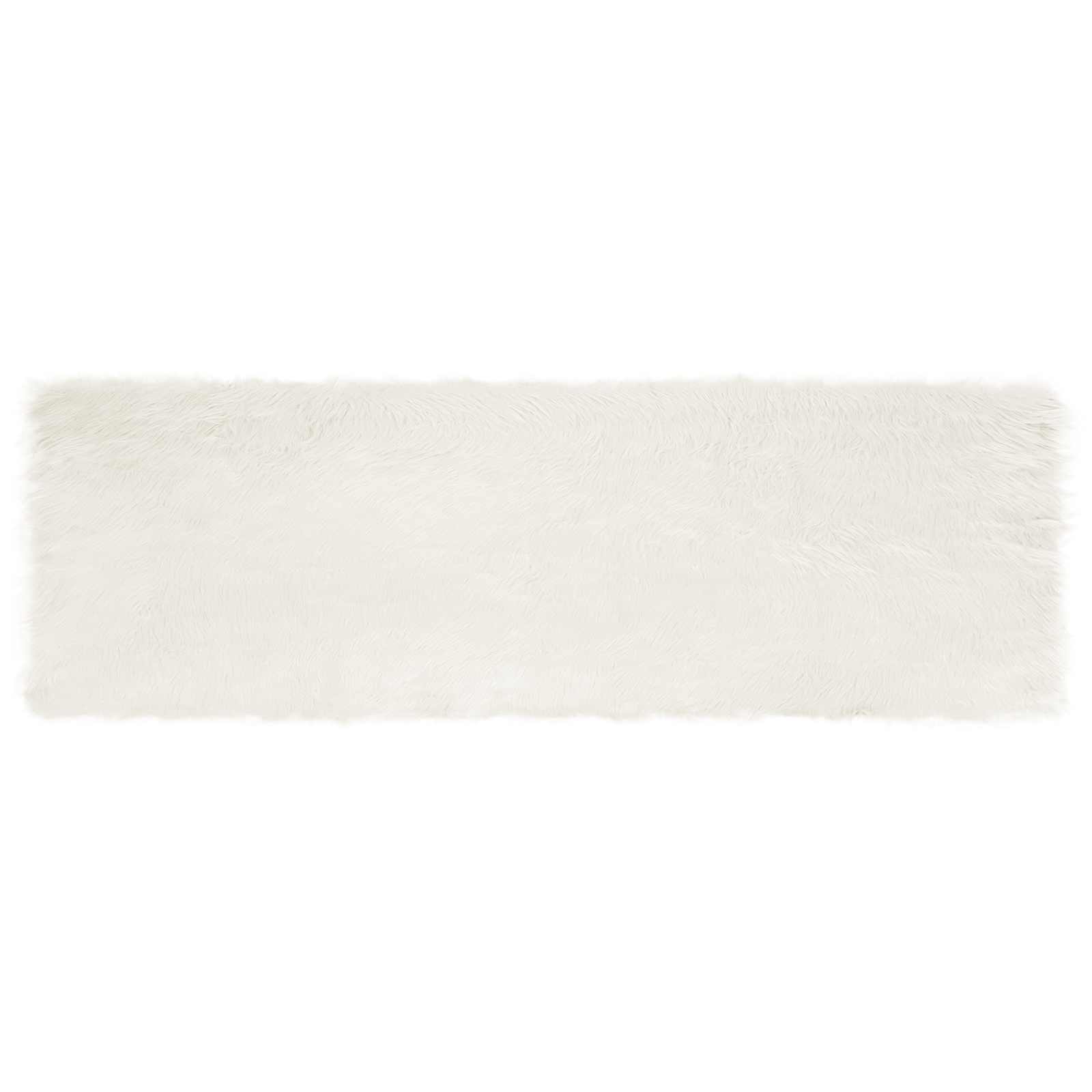 Tappeto in finta TAFALLA Bianco 80 x 250 cm Poliestere