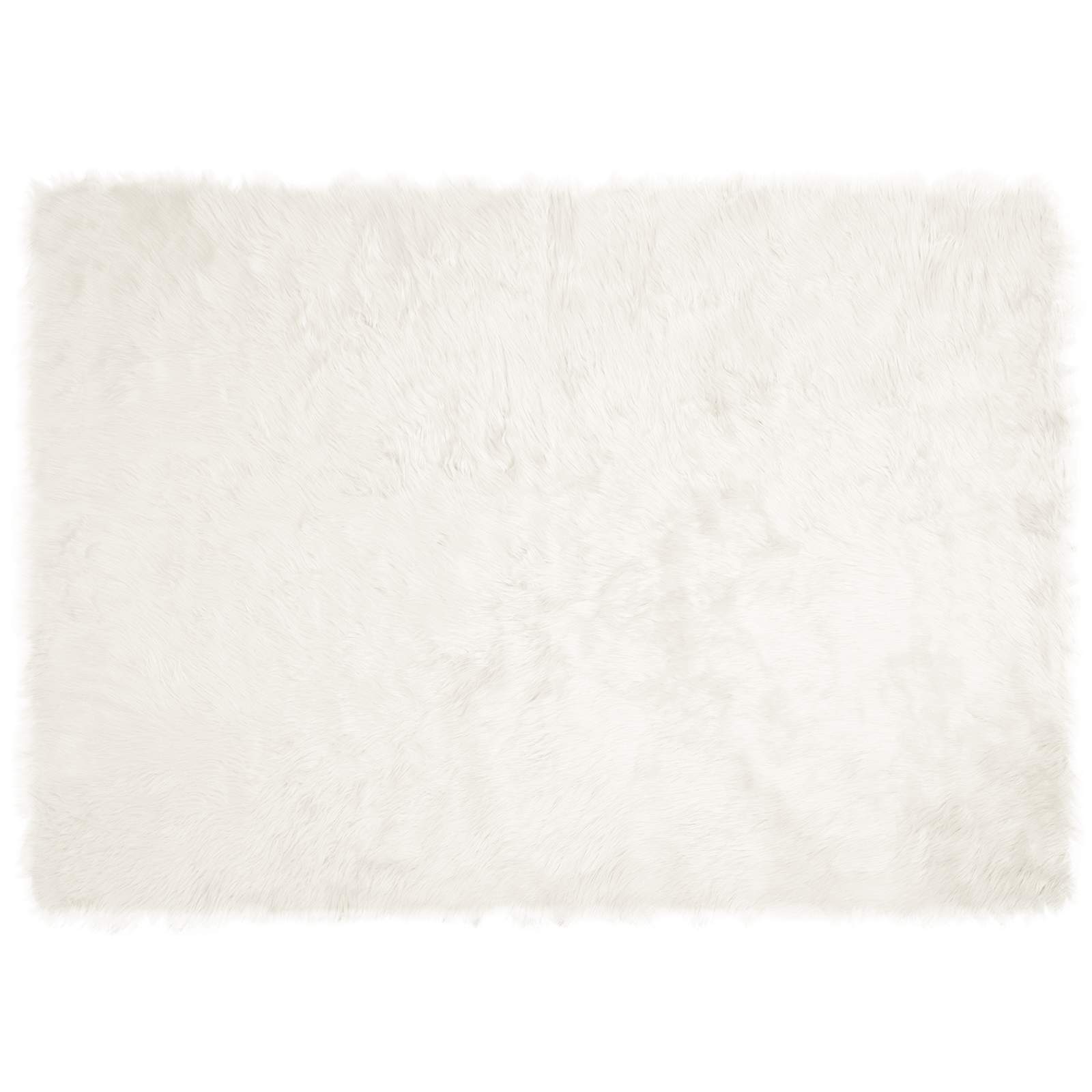 Tappeto in finta TAFALLA Bianco 140 x 200 cm Poliestere