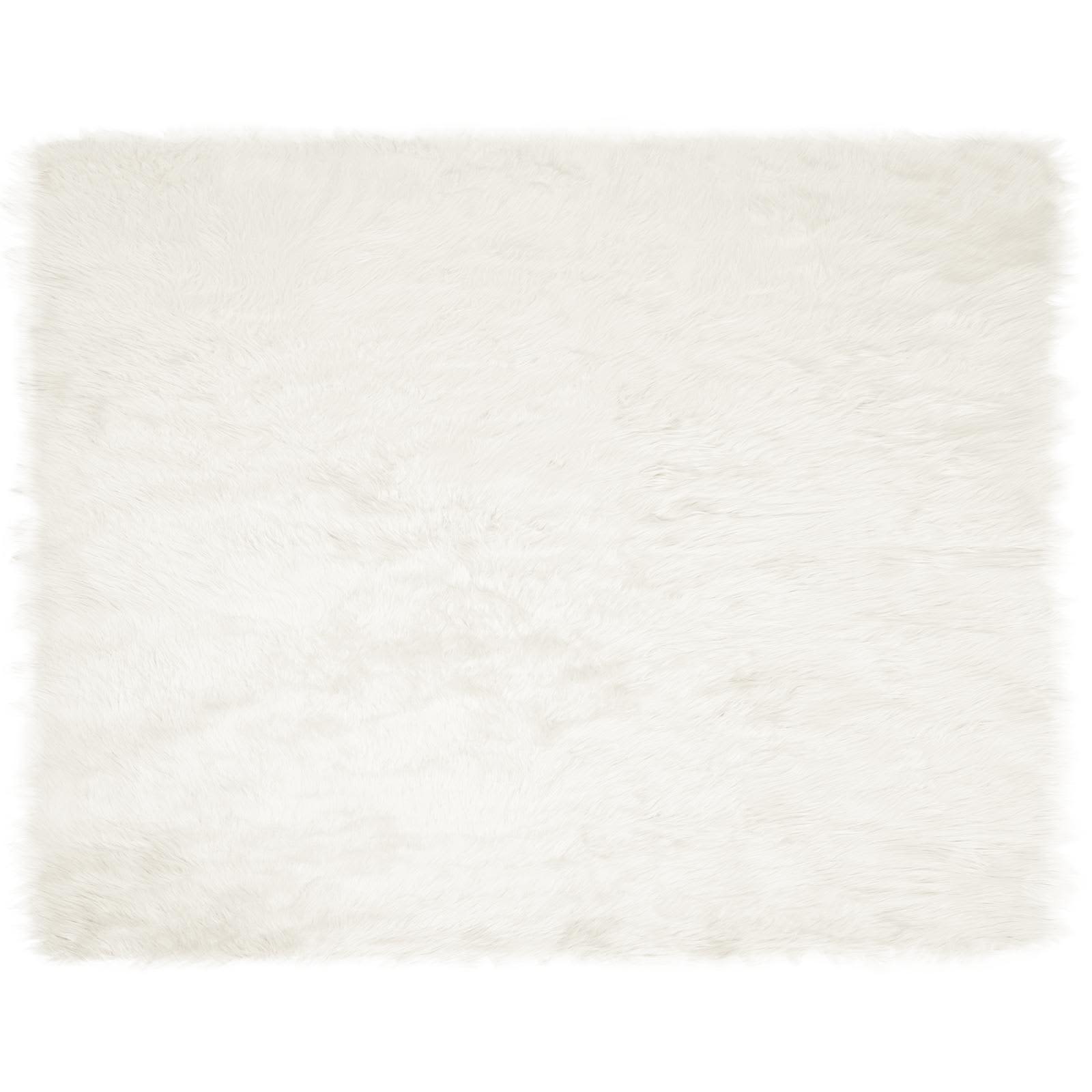 Tappeto in finta TAFALLA Bianco 200 x 280 cm Poliestere