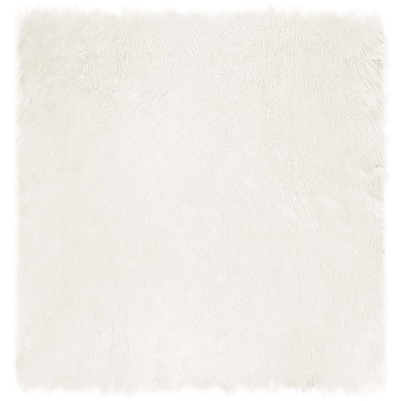Tappeto in finta TAFALLA Bianco 120 x 120 cm Poliestere