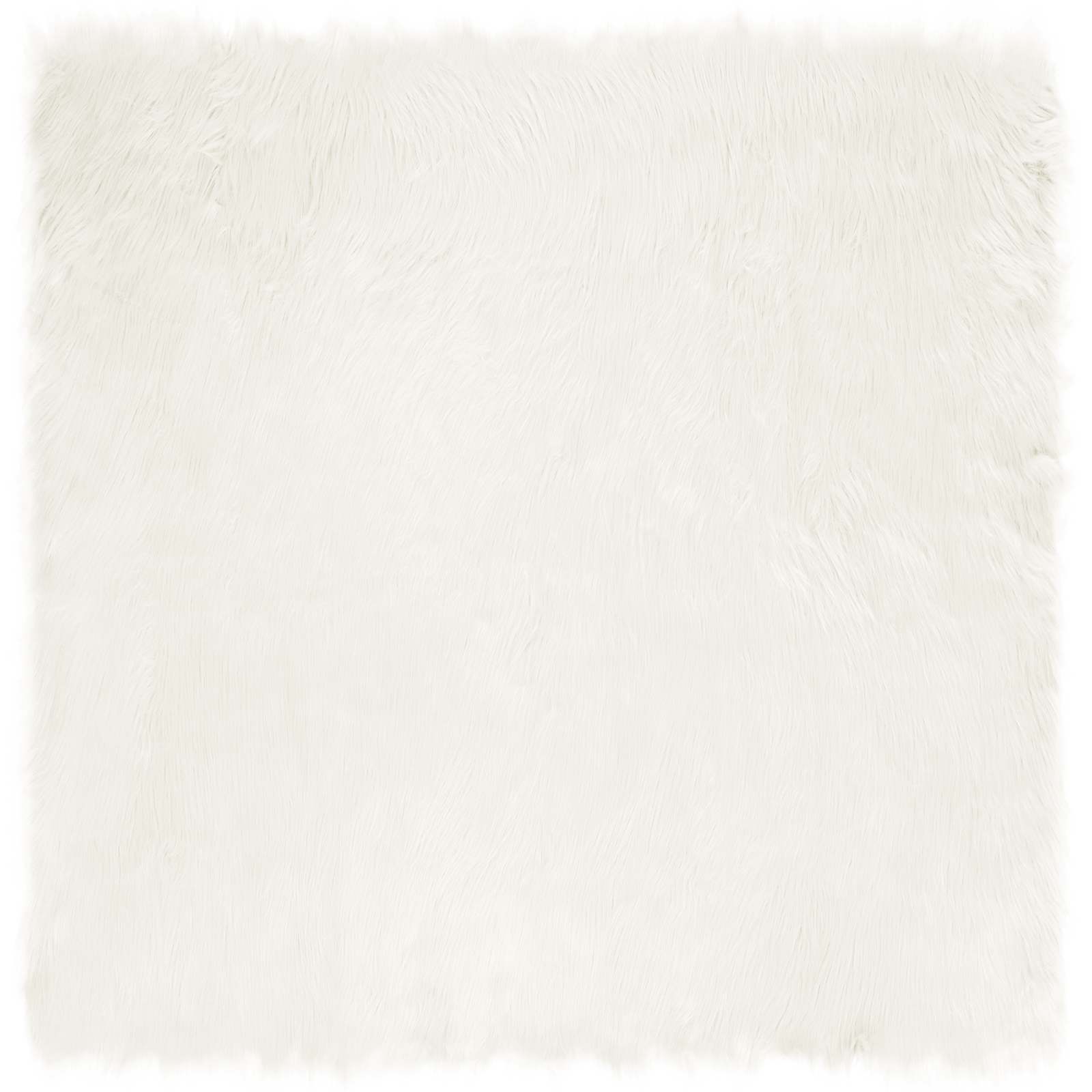Tappeto in finta TAFALLA Bianco 200 x 200 cm Poliestere