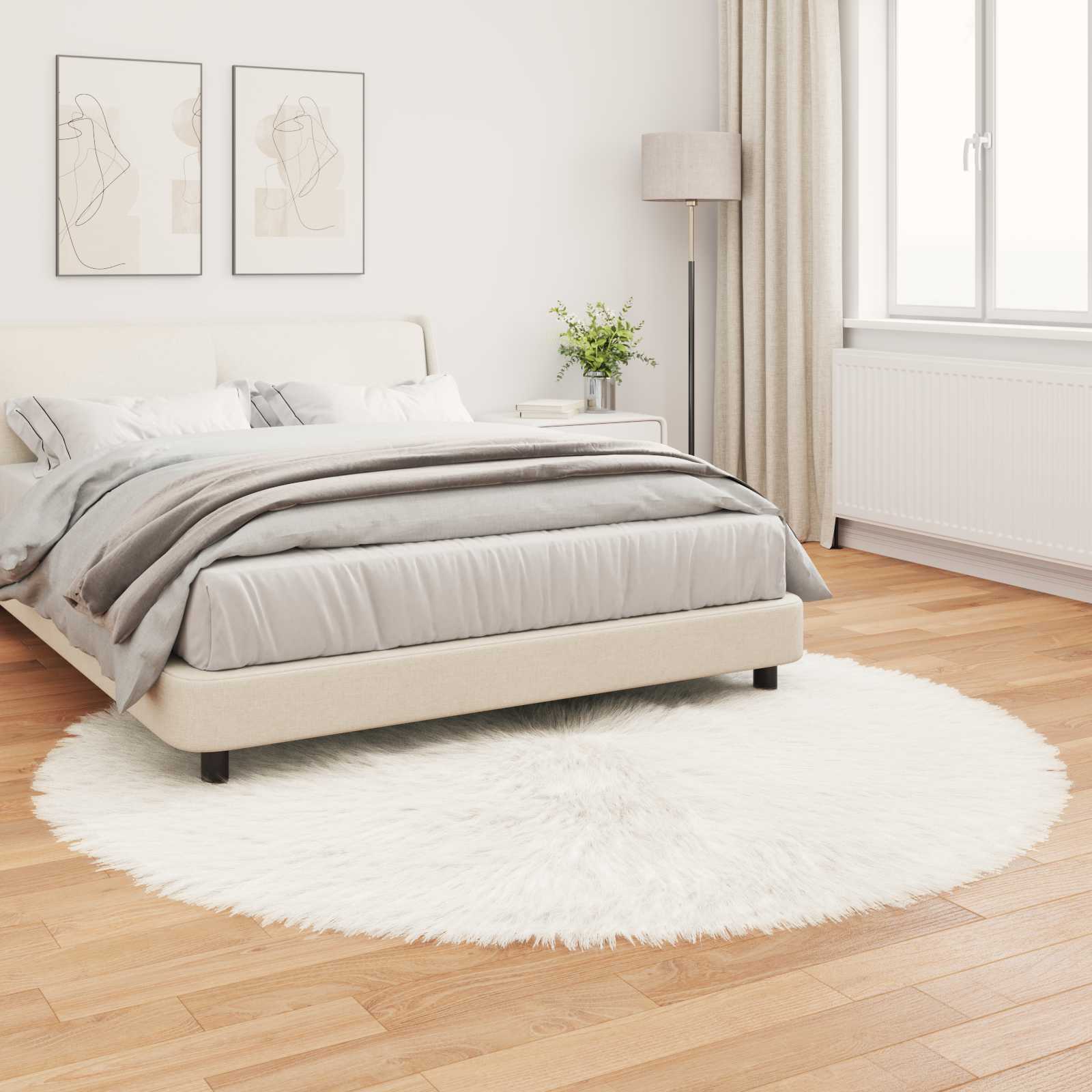 Tappeto in finta TAFALLA Bianco Ø 200 cm Poliestere