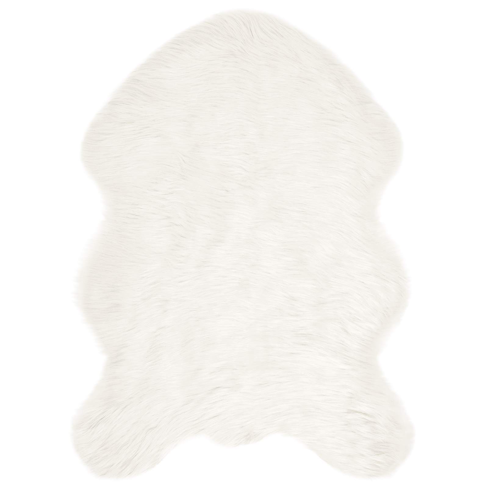 Tappeto in finta TAFALLA Bianco 60 x 90 cm Poliestere