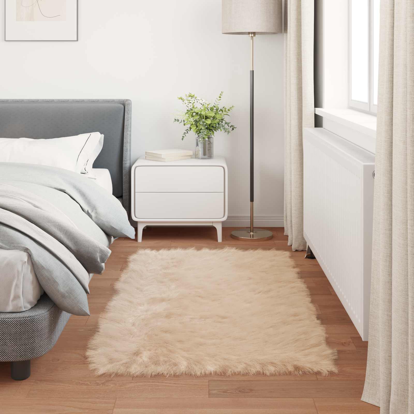 Tappeto in finta TAFALLA Beige 80 x 150 cm Poliestere