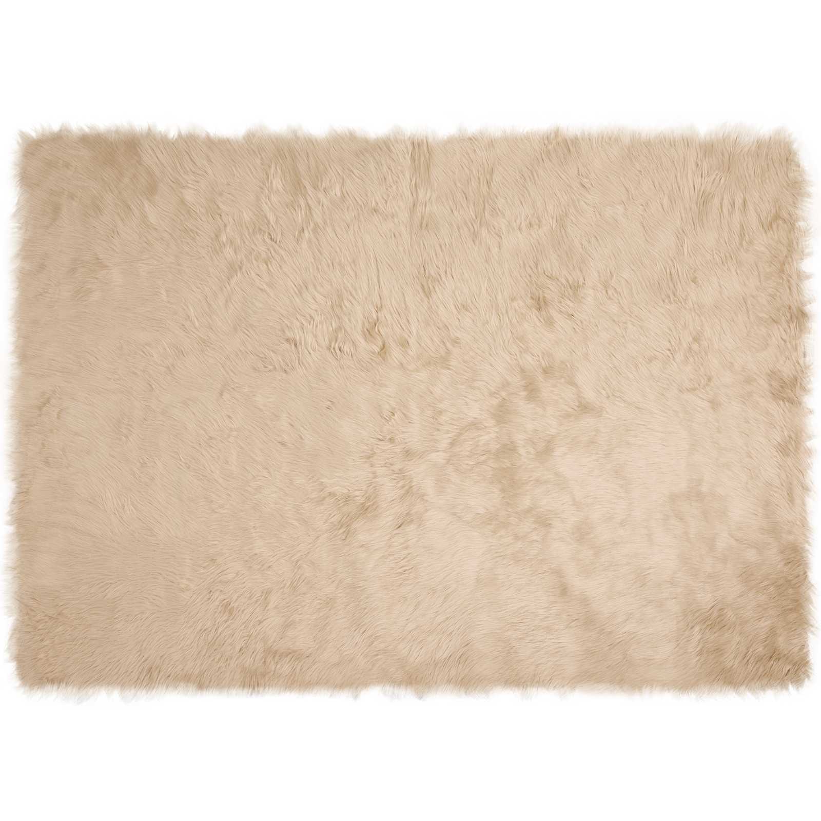 Tappeto in finta TAFALLA Beige 140 x 200 cm Poliestere