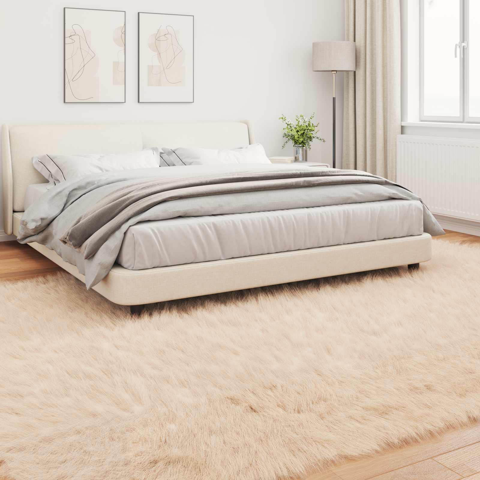 Tappeto in finta TAFALLA Beige 200 x 280 cm Poliestere