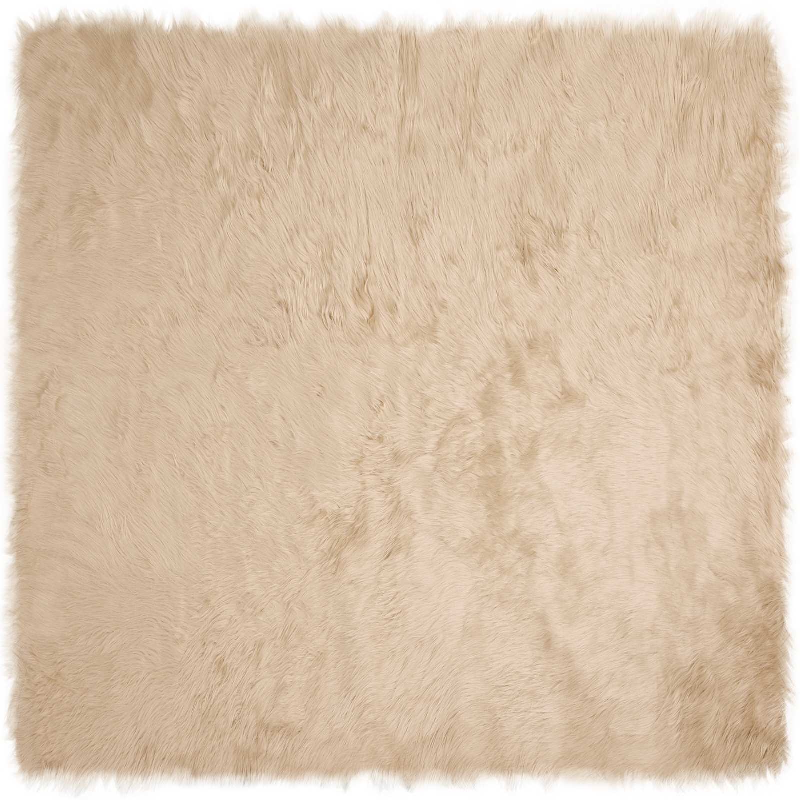 Tappeto in finta TAFALLA Beige 160 x 160 cm Poliestere