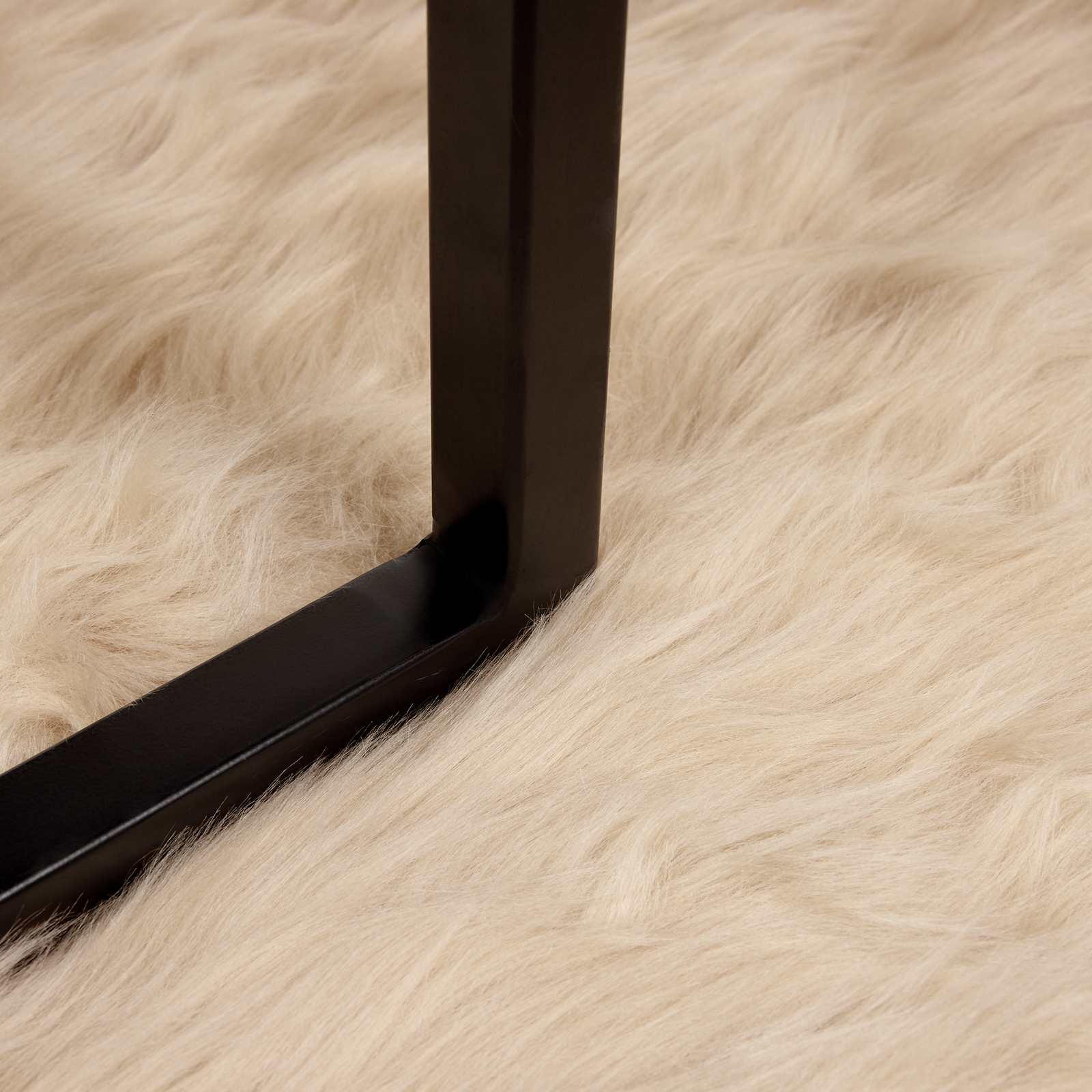 Tappeto in finta TAFALLA Beige 200 x 200 cm Poliestere