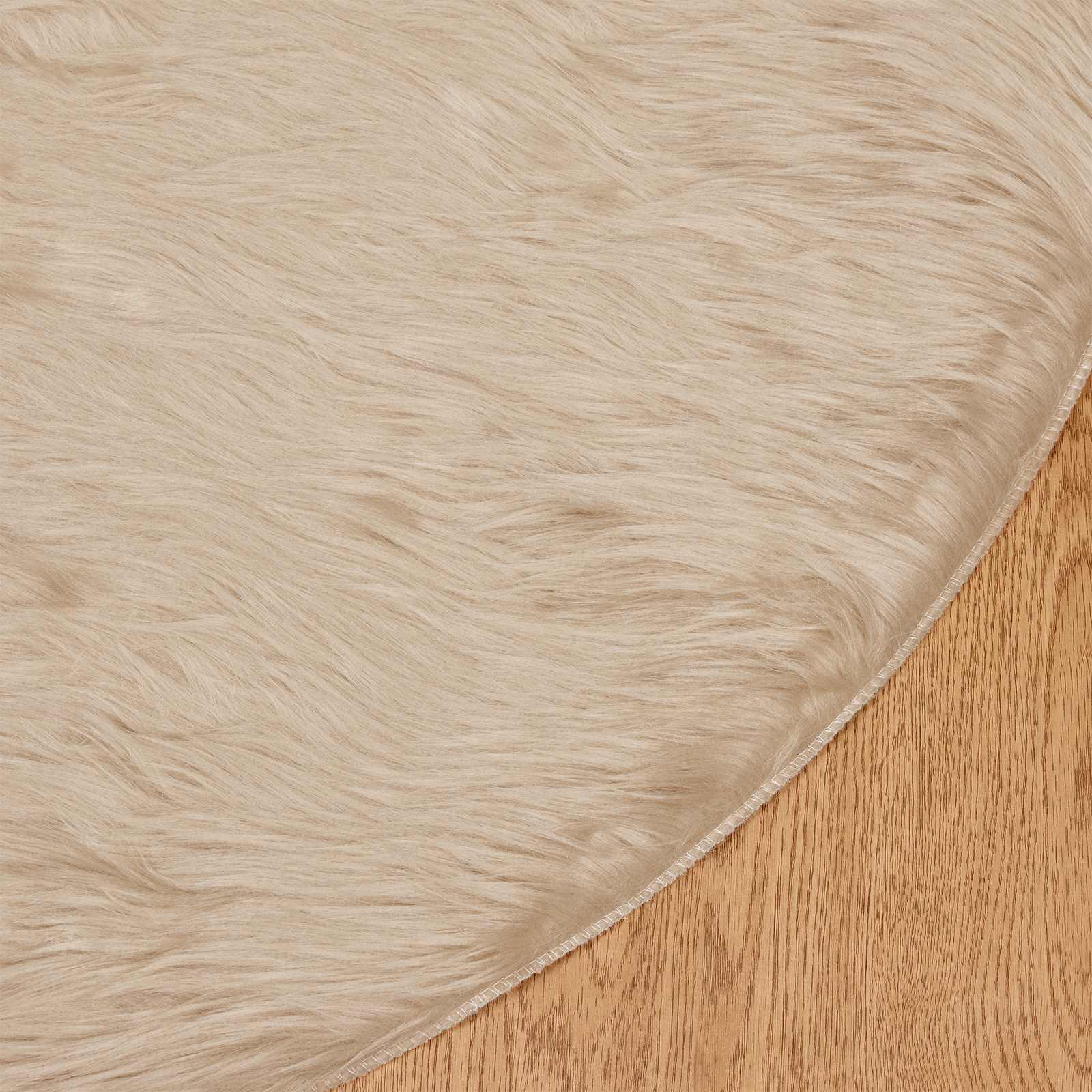 Tappeto in finta TAFALLA Beige Ø 160 cm Poliestere