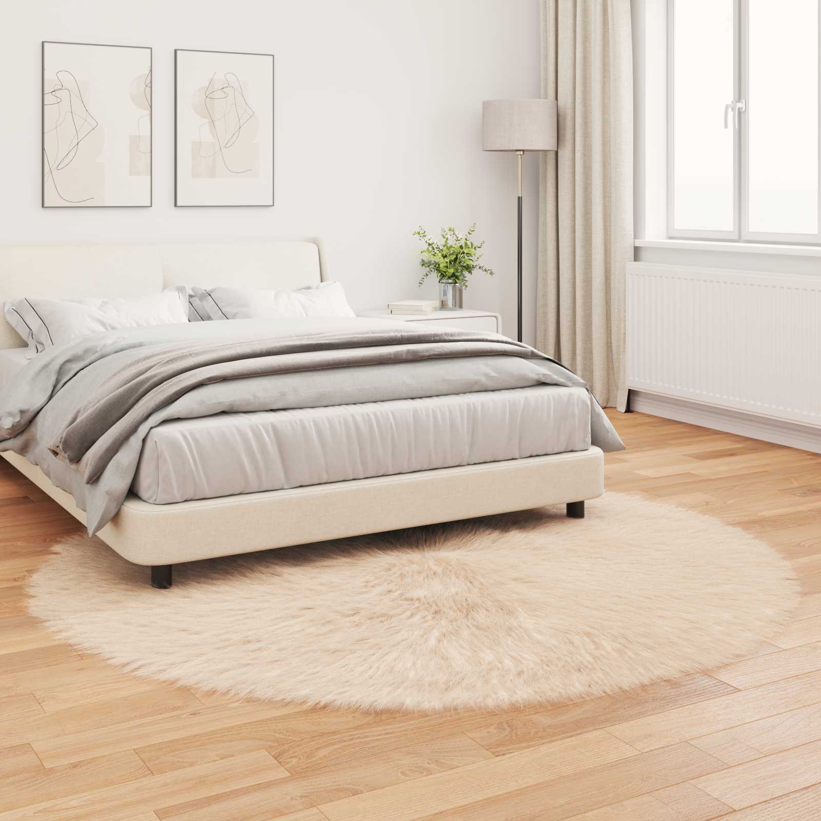 Tappeto in finta TAFALLA Beige Ø 200 cm Poliestere