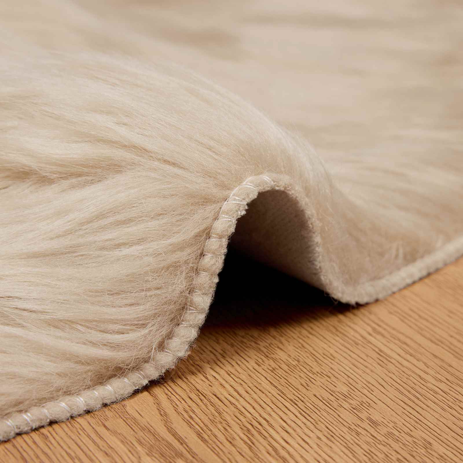 Tappeto in finta TAFALLA Beige Ø 200 cm Poliestere