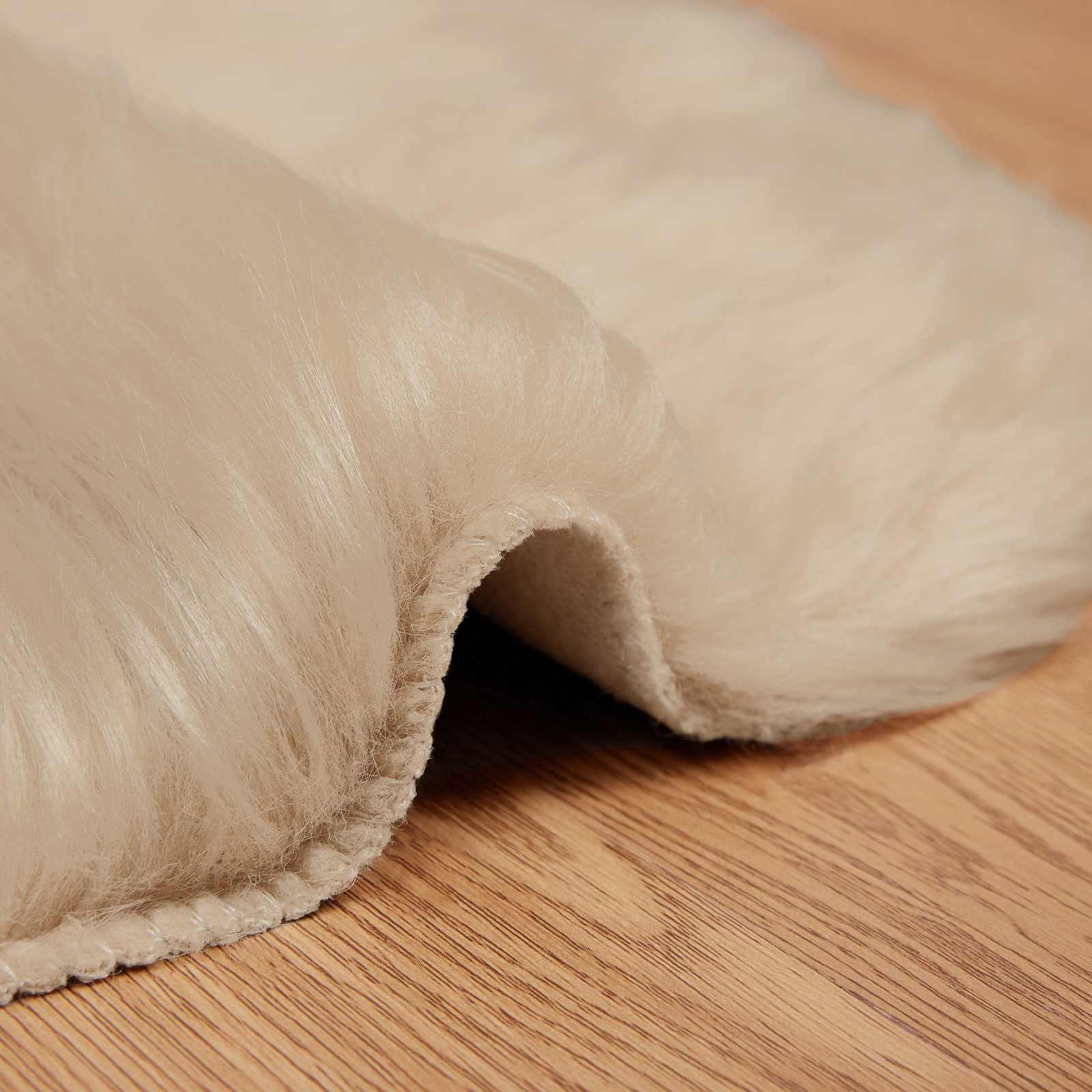 Tappeto in finta TAFALLA Beige 60 x 90 cm Poliestere