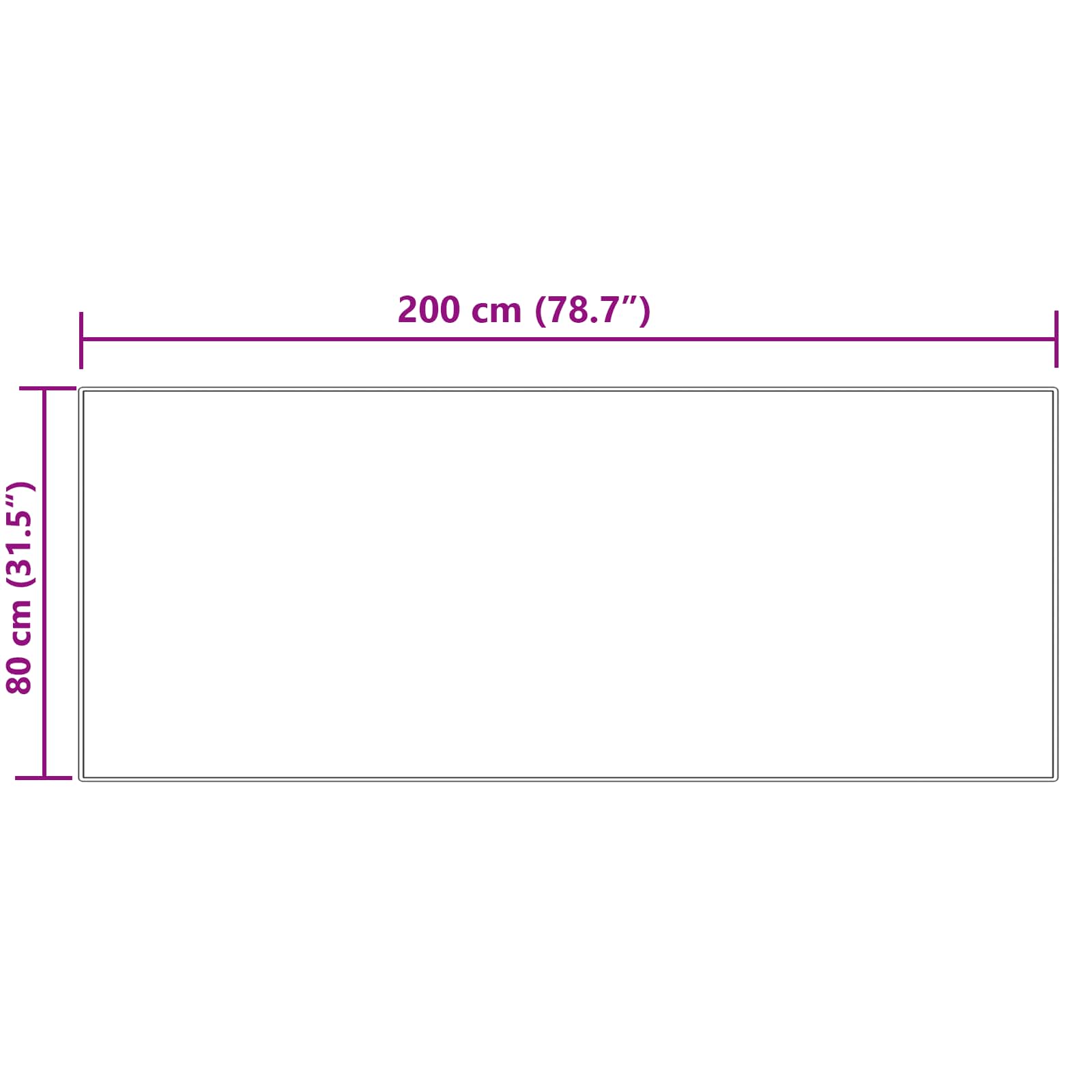 Tappeto in finta TAFALLA Crema 80 x 200 cm Poliestere