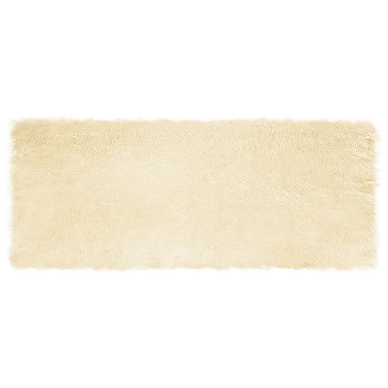 Tappeto in finta TAFALLA Crema 80 x 200 cm Poliestere