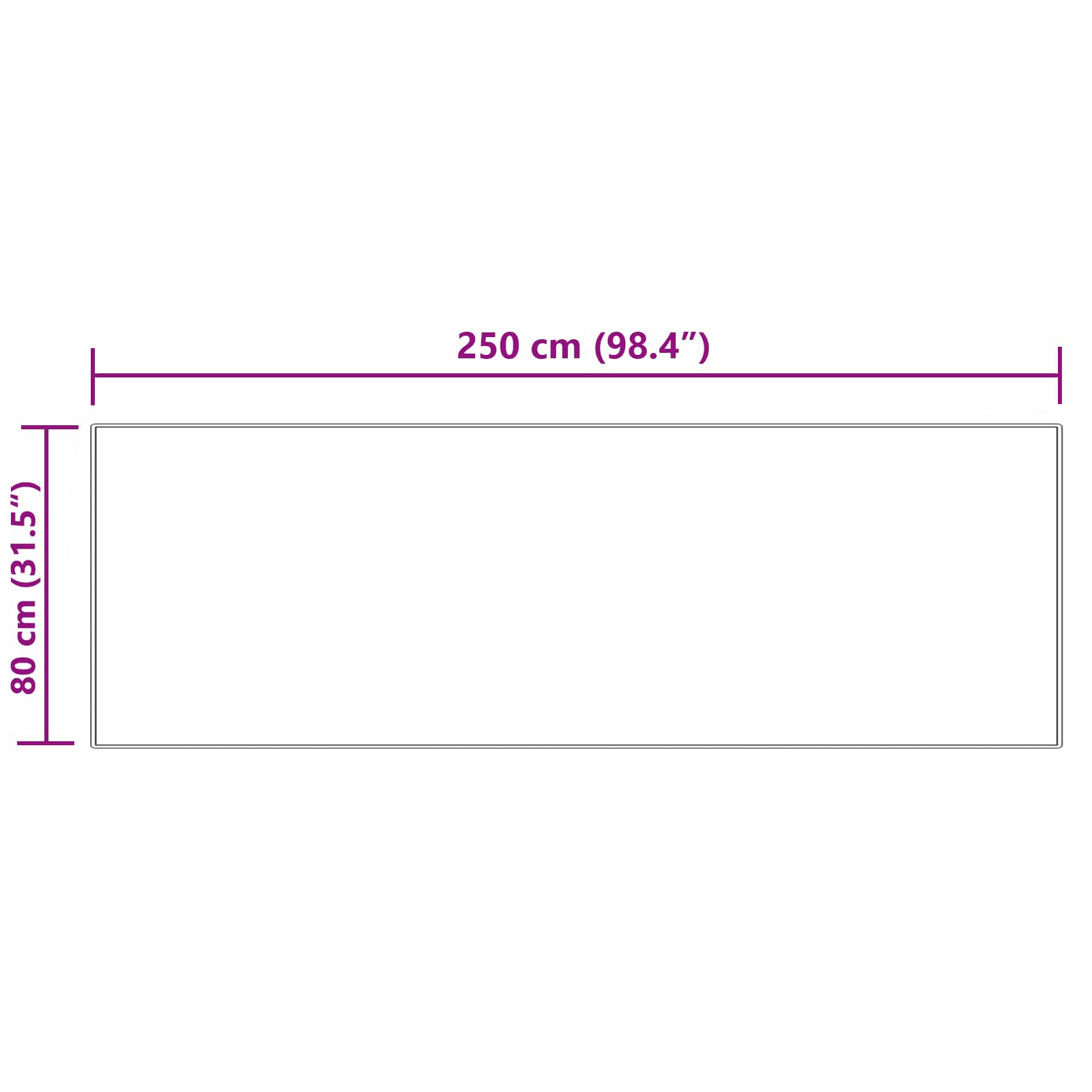 Tappeto in finta TAFALLA Crema 80 x 250 cm Poliestere
